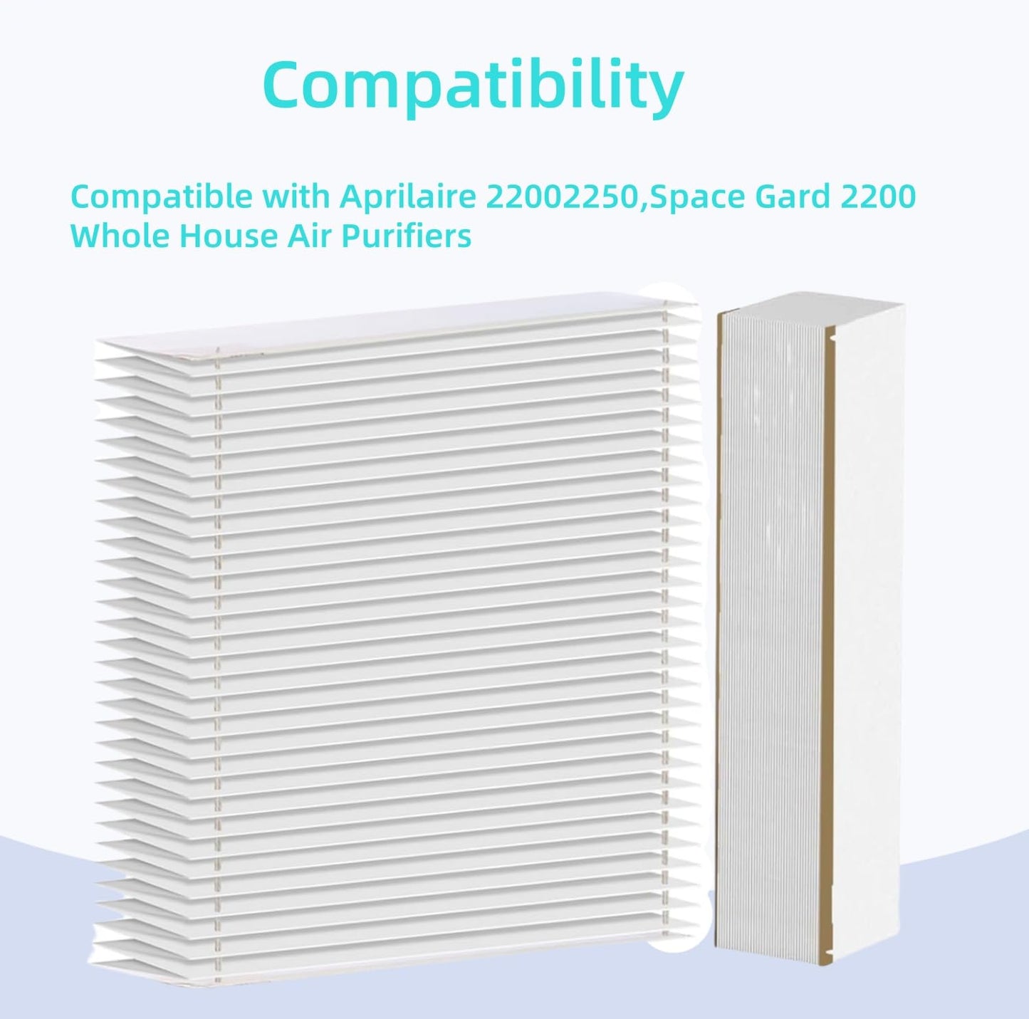 2 Packs, 201 Replacement Filter MERV 13 Compatible with Aprilaire 2200, 2250, Space Gard 2200 Whole House Air Cleaner Purifiers and Lennox PMAC-20C (Lennox X0445), MERV-13 Air Filter