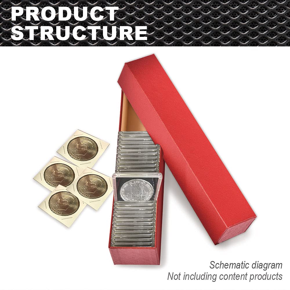G-PLUS 10 PCS Coin Storage Boxs 2x2inch Coin Flip Holder for Collecting Supplies Holders Commemorative Collection Boxs
