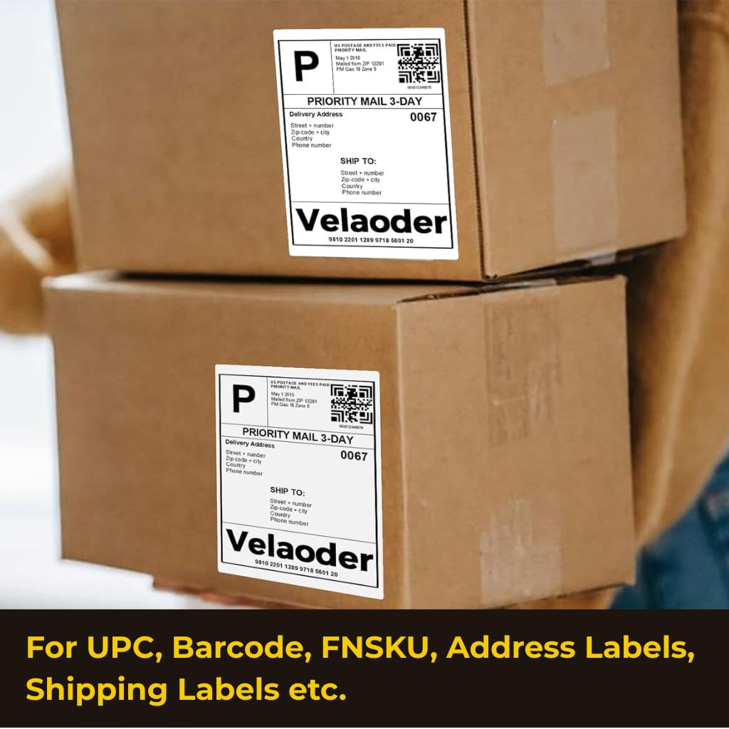 2.25" x 1.25" Direct Thermal Barcode Labels - 12 Rolls 1000 Label/Roll White Perforated Multipurpose Labels, 12000 Self Adhesive Mailing Label Compatible with Zebra, Rollo, MUNBYN