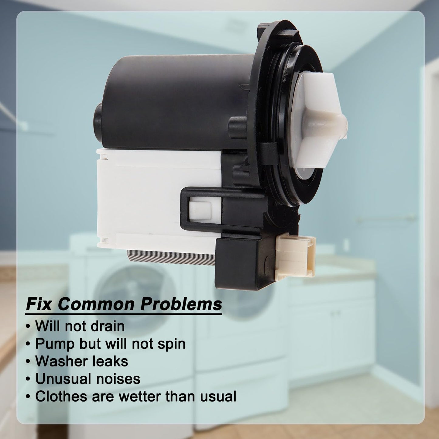 Washer Drain Pump by SupHomie - Compatible with Maytag Neptune MAH8700AWW MAH8700AWM MAH9700AWW MAH9700AWM MAH6700AWW MAH6700AWM