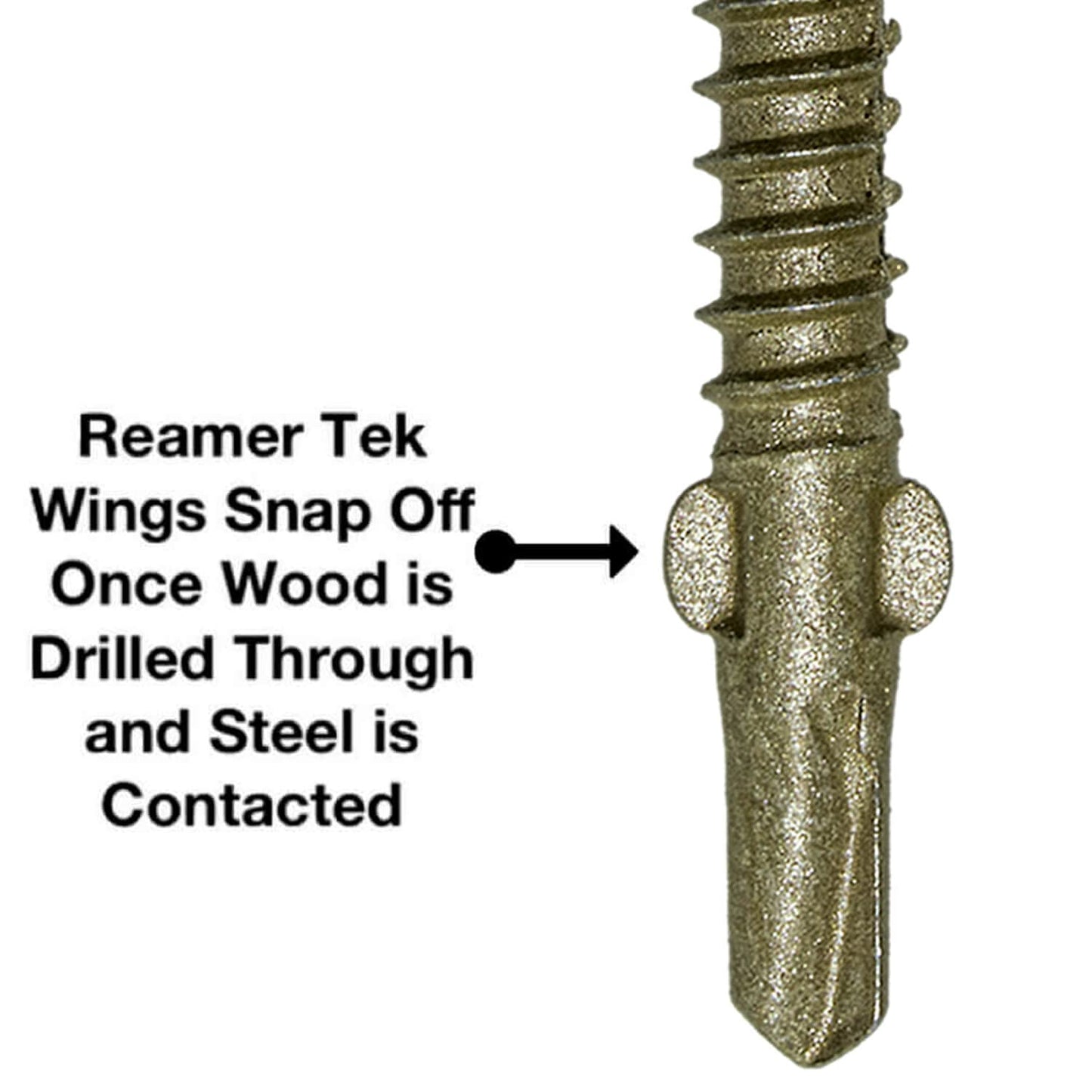14x3-1/4 Reamer Tek Torx/Star Head Self-Drilling Wood to Metal Screws - for Flatbeds, Trailers - T-30 Torx Screw Head 5 POUNDS - 150 Screws