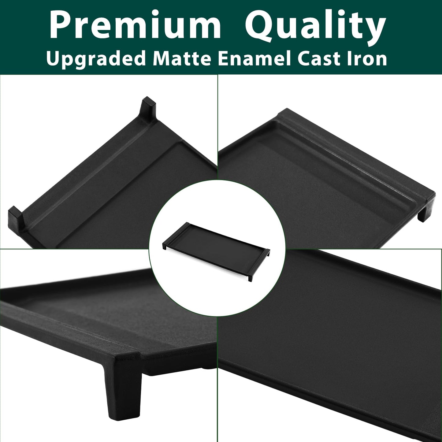 WB31X24738 WB31X49806 Griddle Replacement Parts for GE Gas Stove Top Cast Iron Appliance Griddles 19.5’’ x 9’’ Range Cooktop Griddles Pan JGBS66REKSS JGBS66REK3SS 30In Center Griddle Plate 1 Pcs
