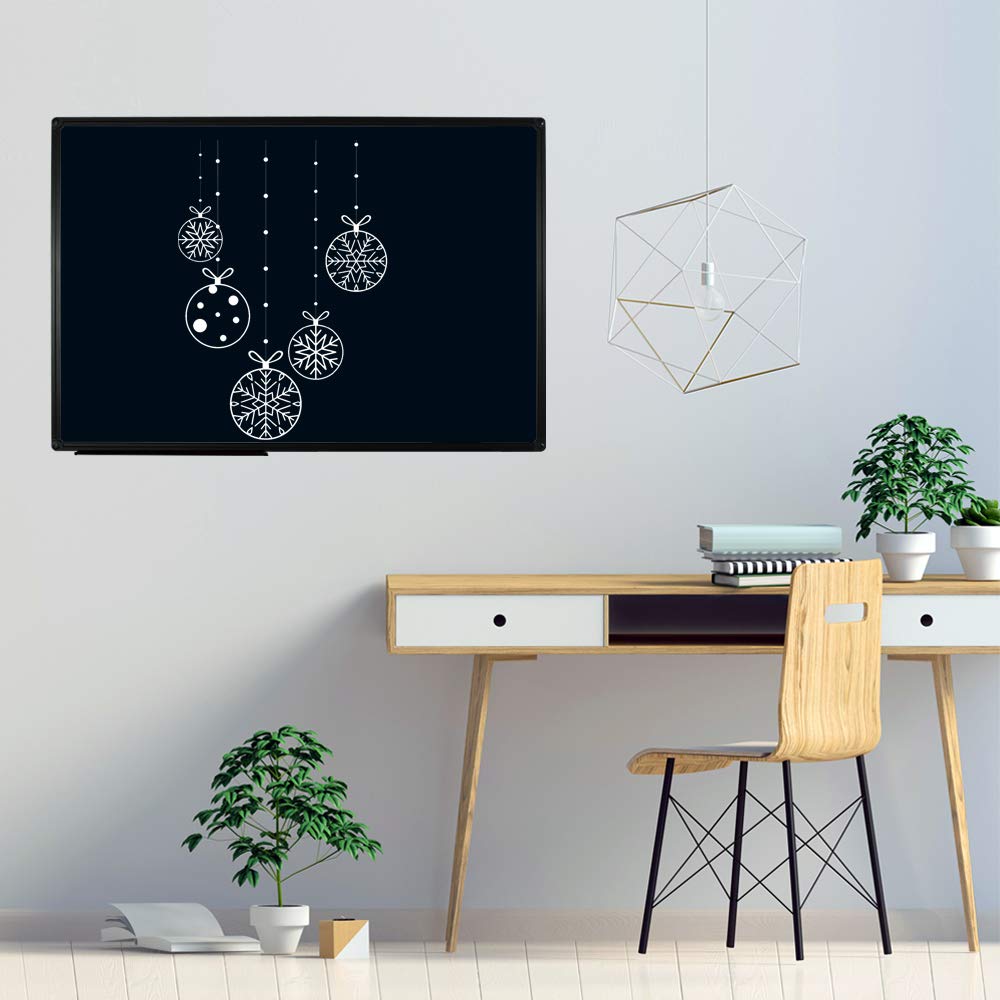 JILoffice Magnetic Chalkboard/Black Board 36 x 24 Inch, Black Aluminum Frame Board with Marker Tray for Office Home and School, Best Choice for Note and Art