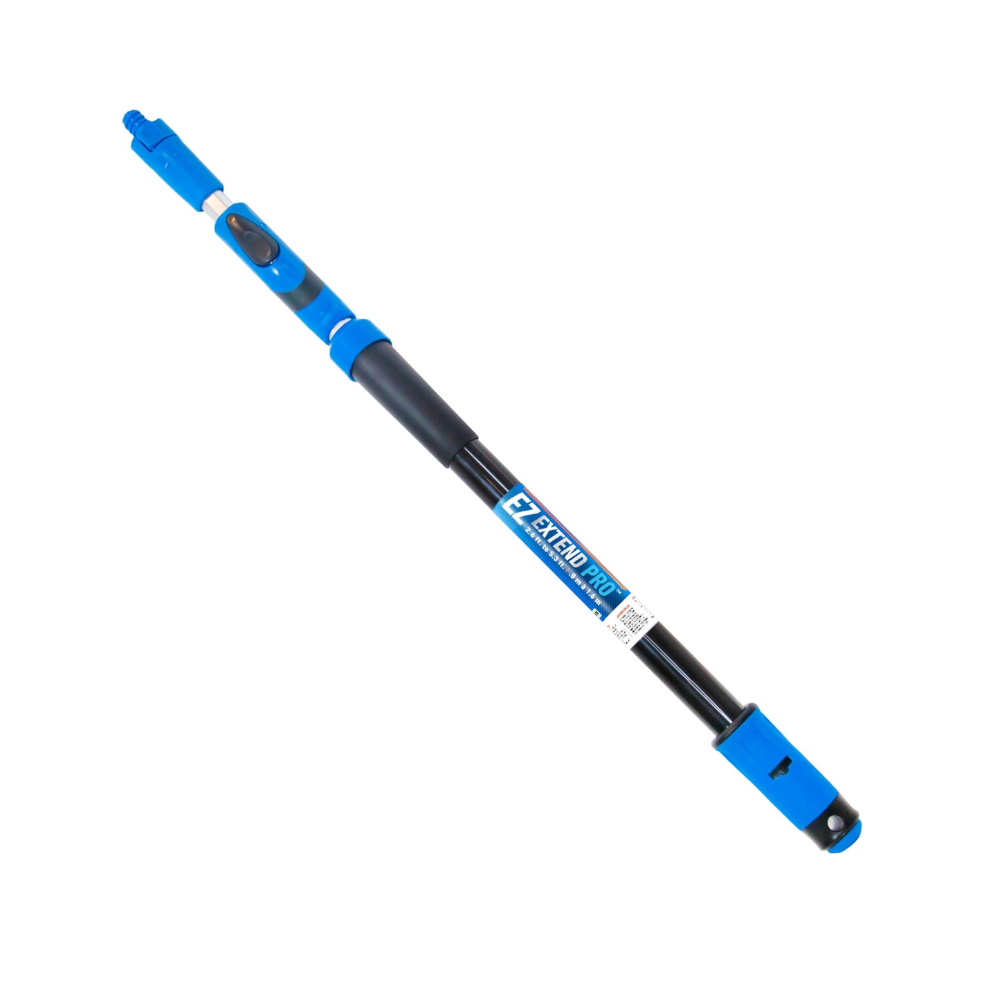 Unger Professional Lock-On EZ Extend Pro Telescopic Pole, Extension 2.6’ to 5.3’, Telescoping Pole for Floor & Surface Cleaning, Use with Lock-On Brushes and Broom Head Cleaning Tools, Indoor/Outdoor