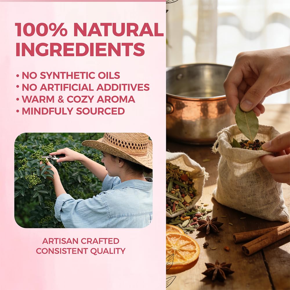 Simmer Pot Potpourri, Simmer Pot Mix, Intention Simmer Pot Blends, Stovetop Simmering Potpourri with Natural Ingredients for Hostess Gifts, Meditation & Ritual Spaces (6 pcs)
