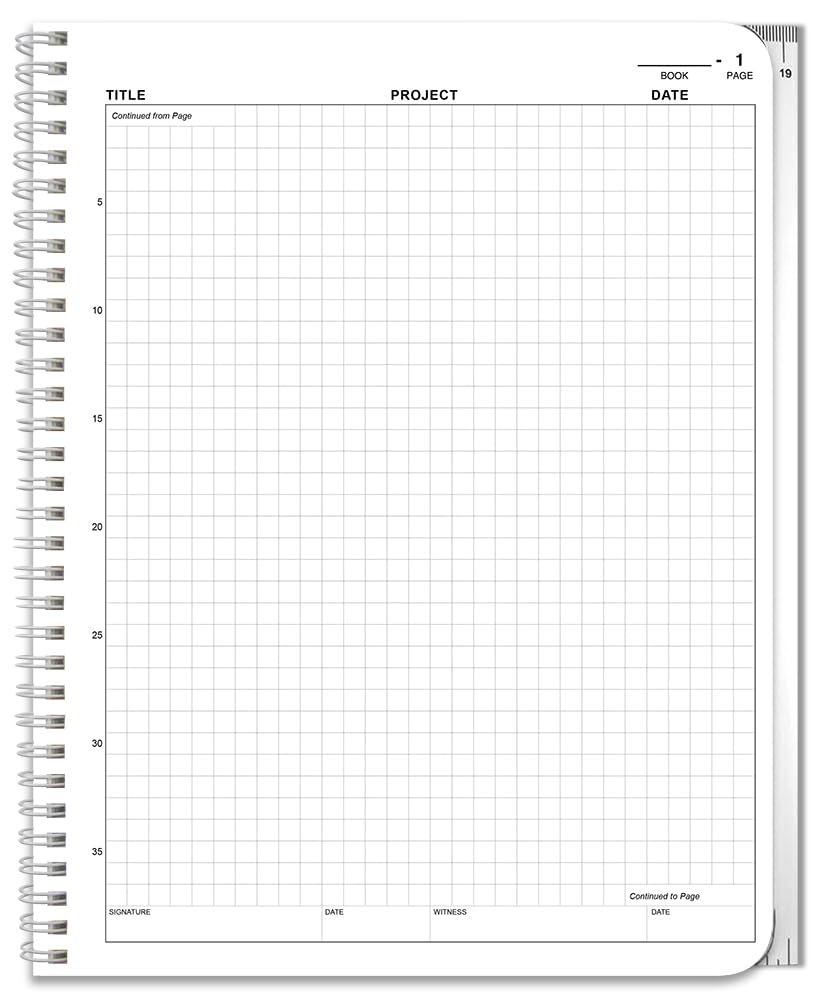BookFactory Carbonless Lab Notebook/Laboratory Duplicator Book (Scientific Grid Format) - Contains Carbon Copies 8.5'' x 11''. 100 Sets of Pages, 200 Sheets Total [Wire-O Bound] (Made in USA)