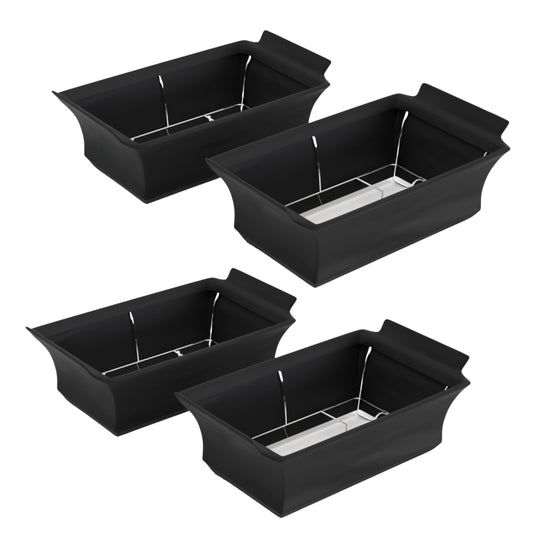 4 Pack - Brooklyntrend Chafer Wind Guard, Chafing Dish Wind Guard, Handle Covered Chafing Dish Shiel, Decorative Cover over Chafer Dish (black)
