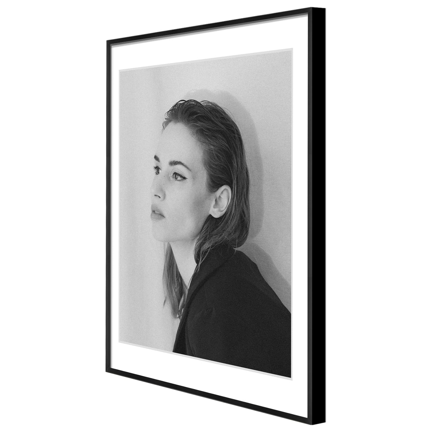 Golden State Art - 18x24 Aluminum Picture Frame - with Mat for 16x20 Photo or Without Mat for 18 x 24 Poster - Real Glass Cover - Simple and Elegant Decor for Wall Mounting - 1 Pack - Black