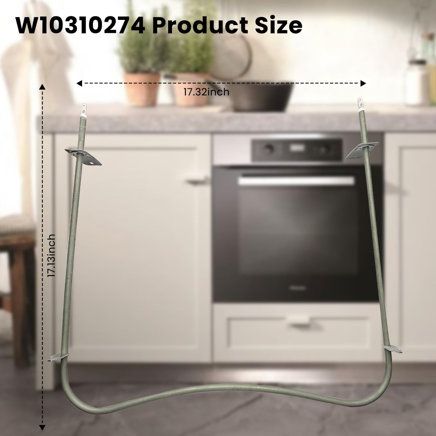 Xzionh W10310274 Bake Heating Element Compatible With Jenn-Air 30" Electric Slide-In Range. Replacement 1863288 AP6019234 PS11752540 EAP11752540 74010883