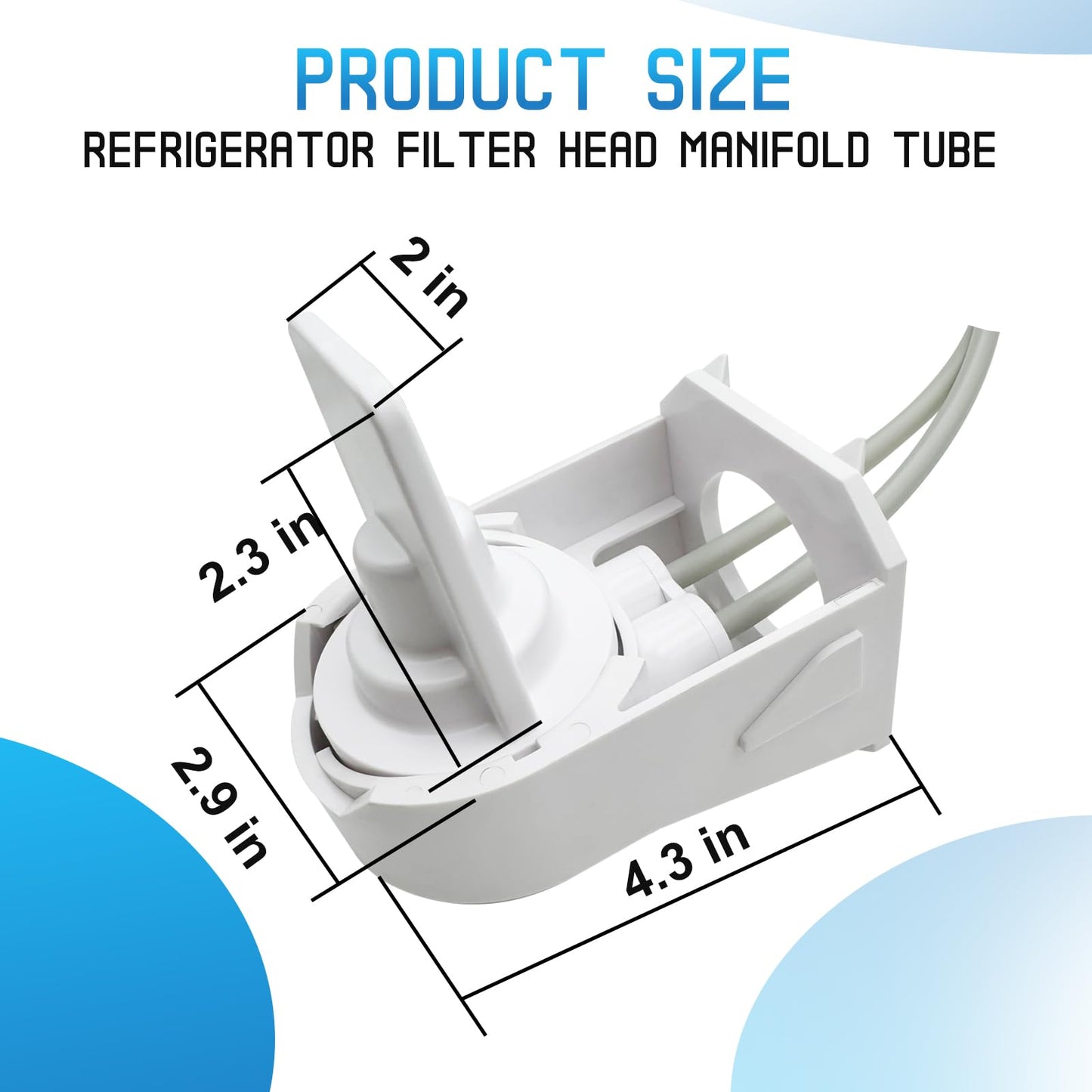 WR02X45209 Refrigerator Filter Head Manifold Tube Compatible with GE Hotpoint Refrigerators Replaces WR17X22066, WR17X11920, WR17X20862