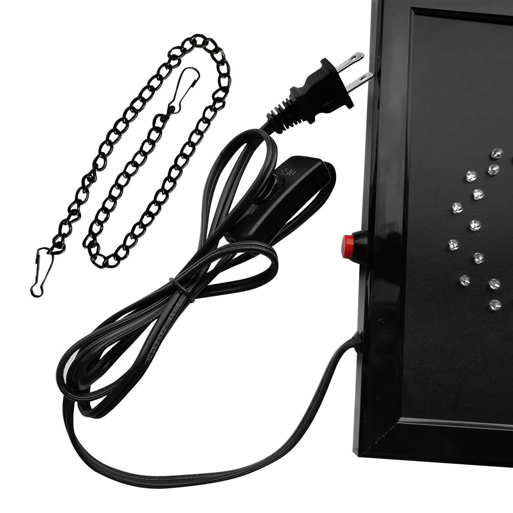 Boshen Led Open Signs Decor for Business Mart Shop Store Bar Cafe Barber ATM Now Open Sign Display On/Off Switch + Chain (2 in 1 Open Closed)