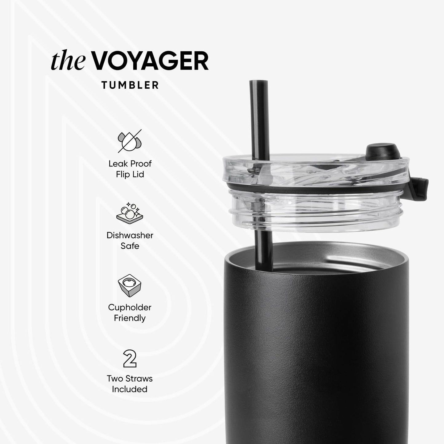 Simple Modern Voyager Tumbler with Flip Lid | Travel Coffee Mug | Insulated Stainless Steel Cold Brew Iced or Hot Coffee Cup | Gifts for Women Men Her Him | 16oz, Strawberry Fields