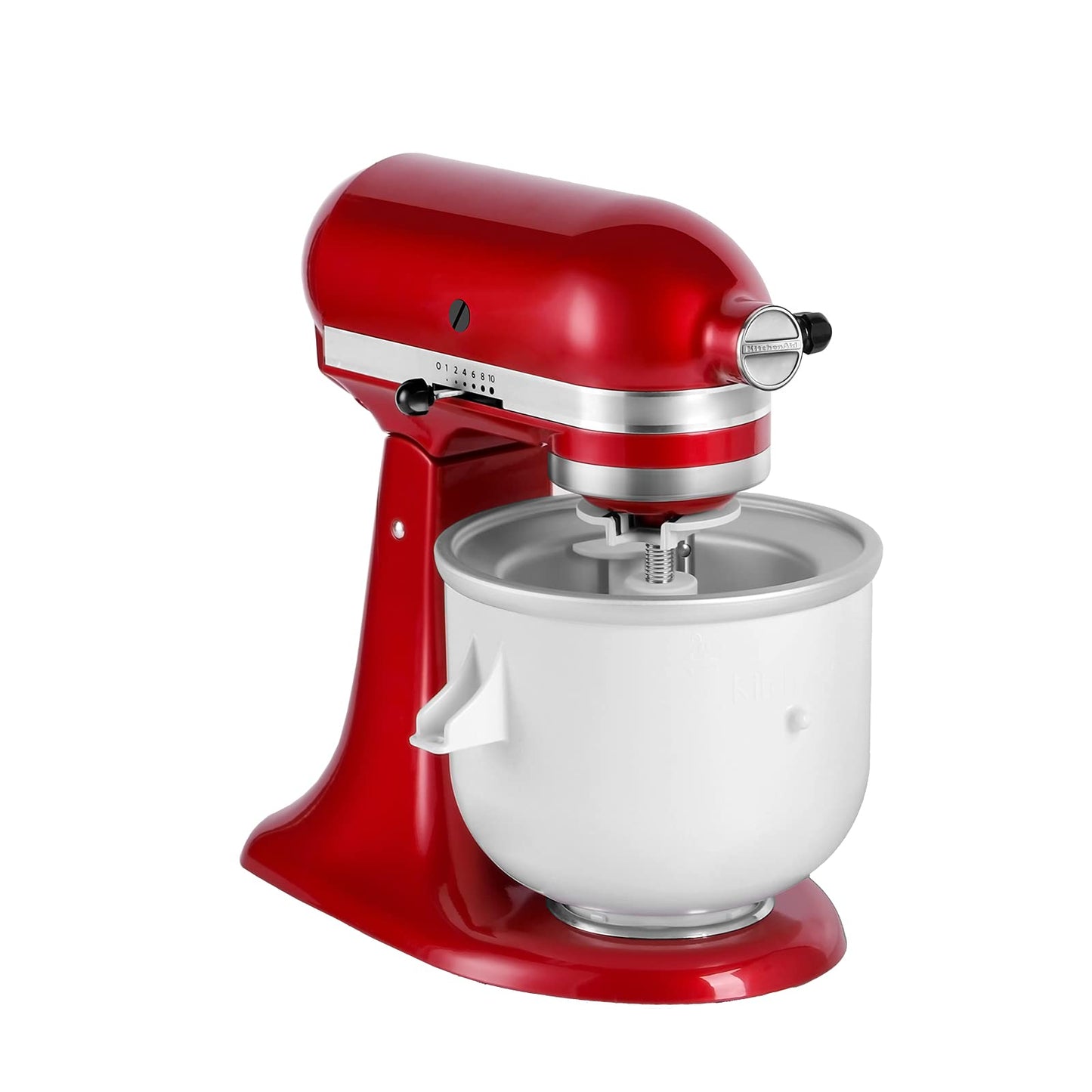 KITCHOOD Ice Cream Maker Attachment for Kitchenaid Stand Mixer,2-Quart Frozen Yogurt - Ice Cream & Sorbet Gelato Maker,Fits 4.5 qt and Larger Mixers(Not Fit Artisan Mini 3.5Qt Mixer)