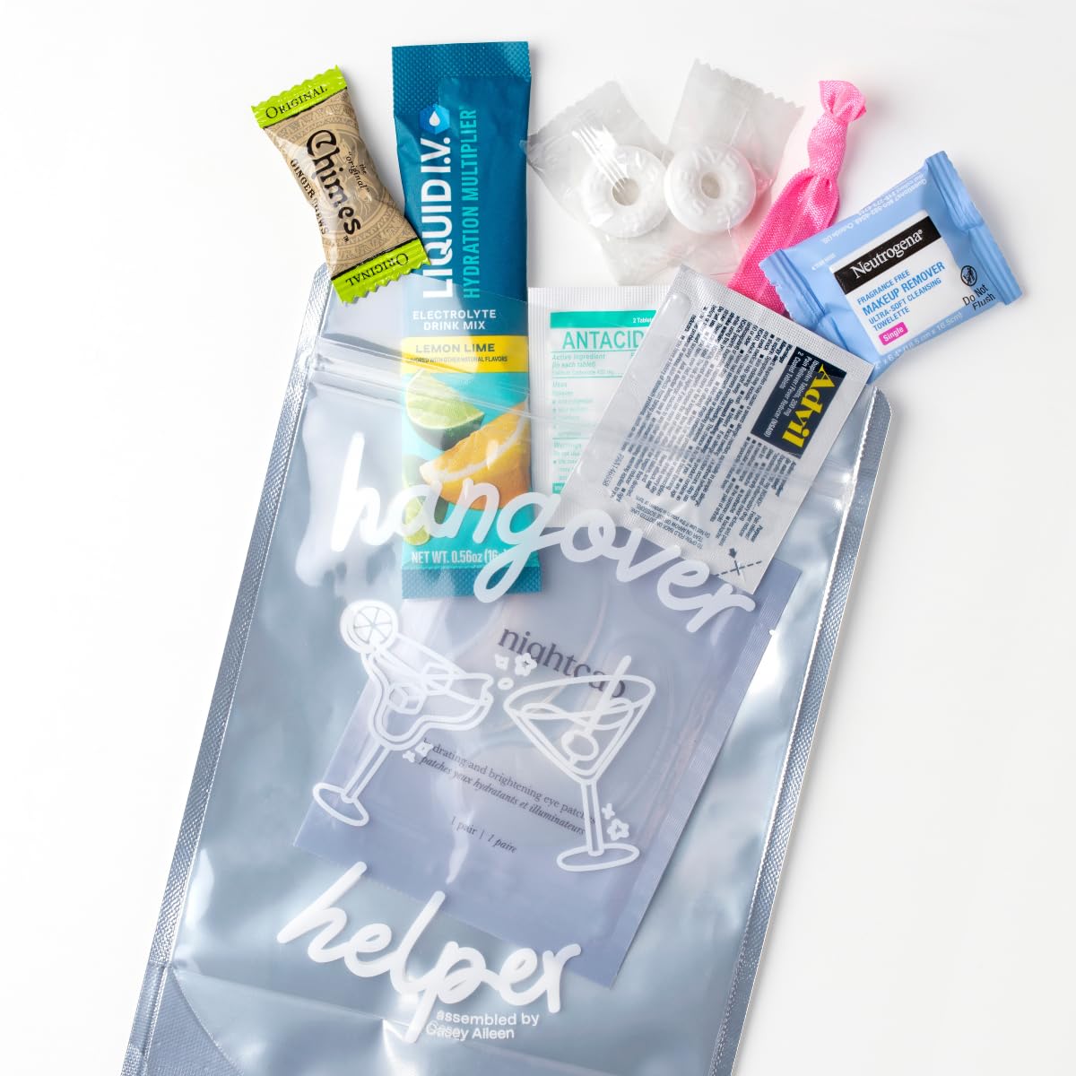 Casey Aileen Hangover Kit (5 Pack) Pre Filled Party Favors, Goodie Bags, Gift for Bachelorette, Wedding, 21st Birthday, Girls Trip and All Celebrations