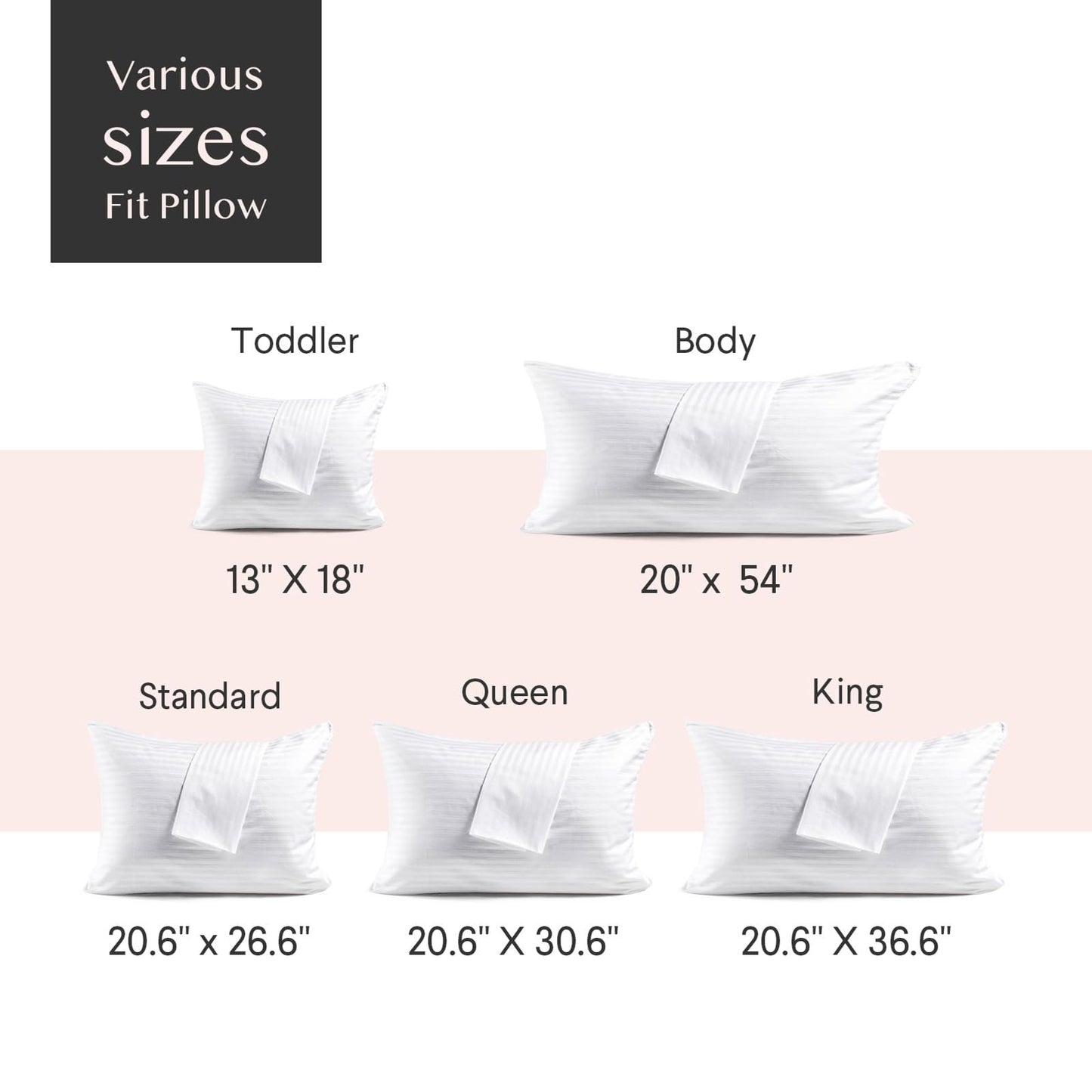 FAUNNA 600TC 100% Cotton Pillow Protectors, Standard Size (20x26), 6 Pack, Oeko-TEX Certified, Hotel Grade Pillow Cover with Silent Zipper, Zip Up Pillow Cases, White