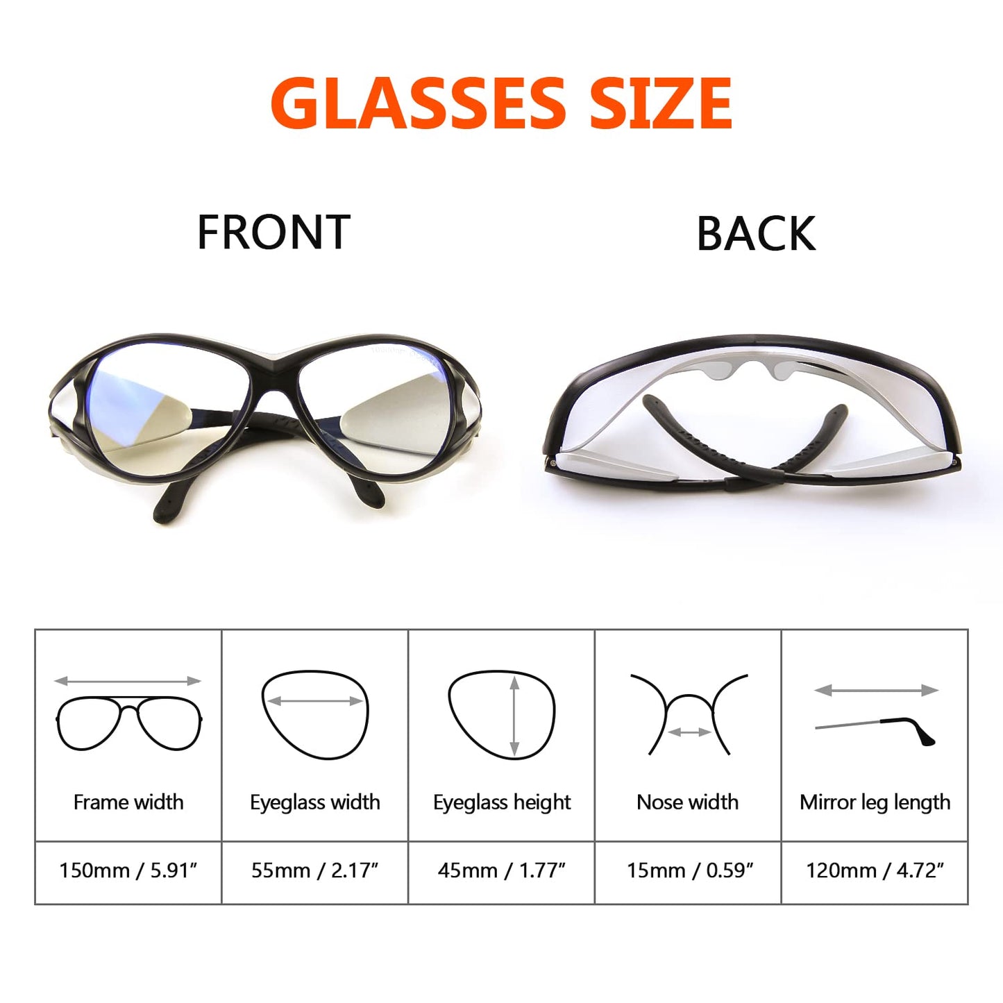 10600nm CO2 Laser Safety Protective Goggles 10600nm Laser Glasses Eye Protection Reflective Laser Glasses CO2 Laser Cutting Machine,9000-11000nm Glasses for Laser Protection with DIN CERTCO Certified