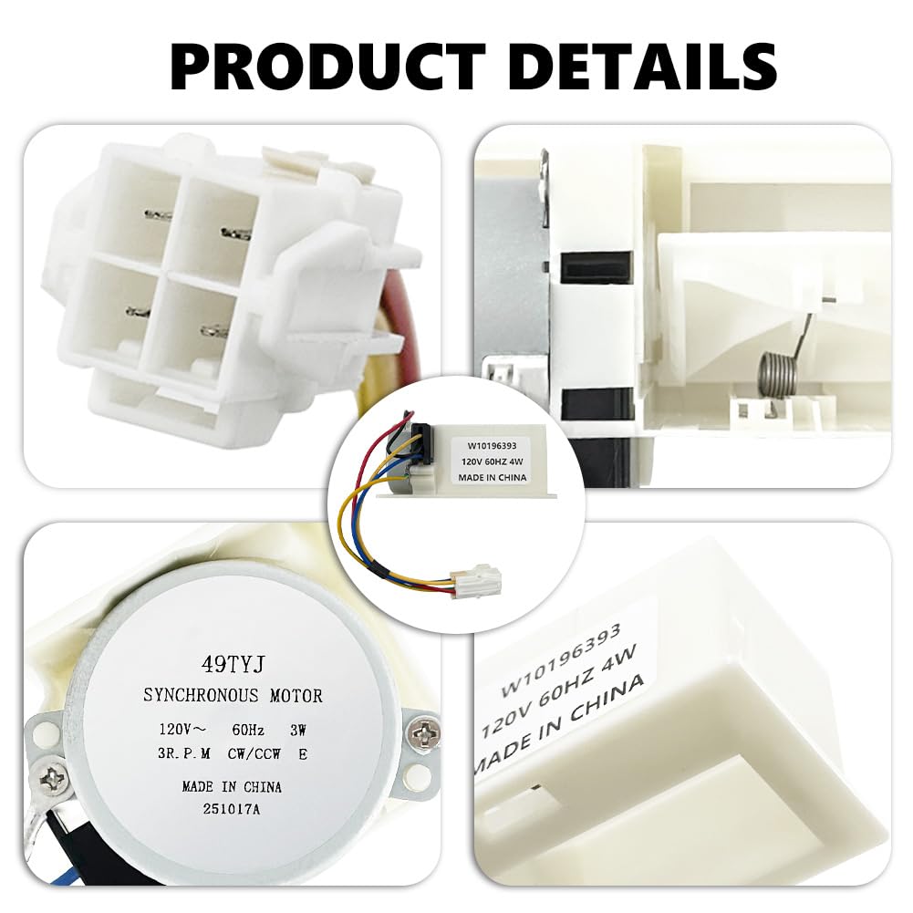 GYOFFULL WPW10196393 Refrigerator Air Damper Control Assembly Compatible with Whirlpool Refrigerator Replaces W10196393 102692