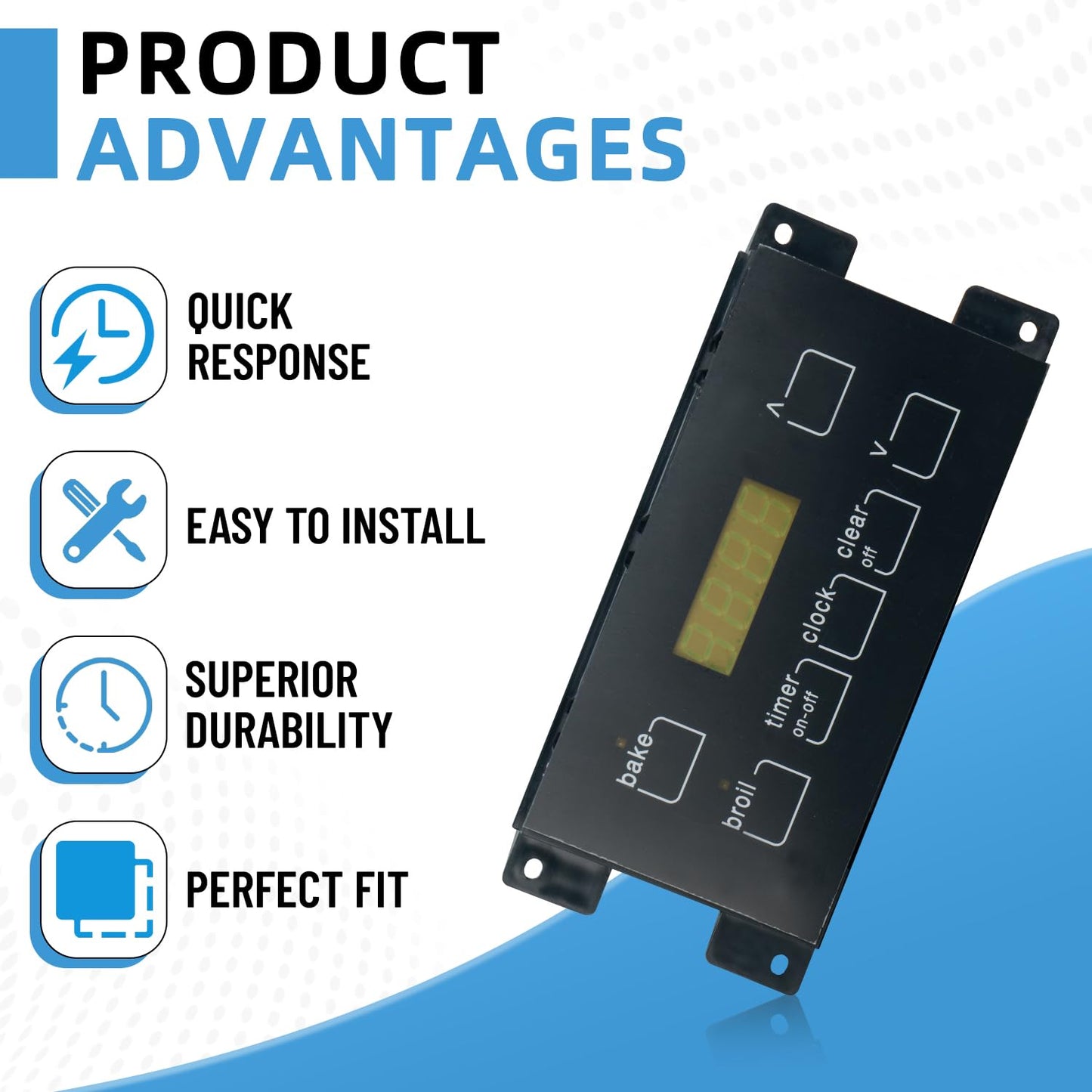 316455410 5304518661 Oven Range Stove Clock Control Board Replacement Compatible with Crosley Frigidaire Kenmore Tappan White-Westinghouse Replaces 316222800 316222802 316222802R 5304427745