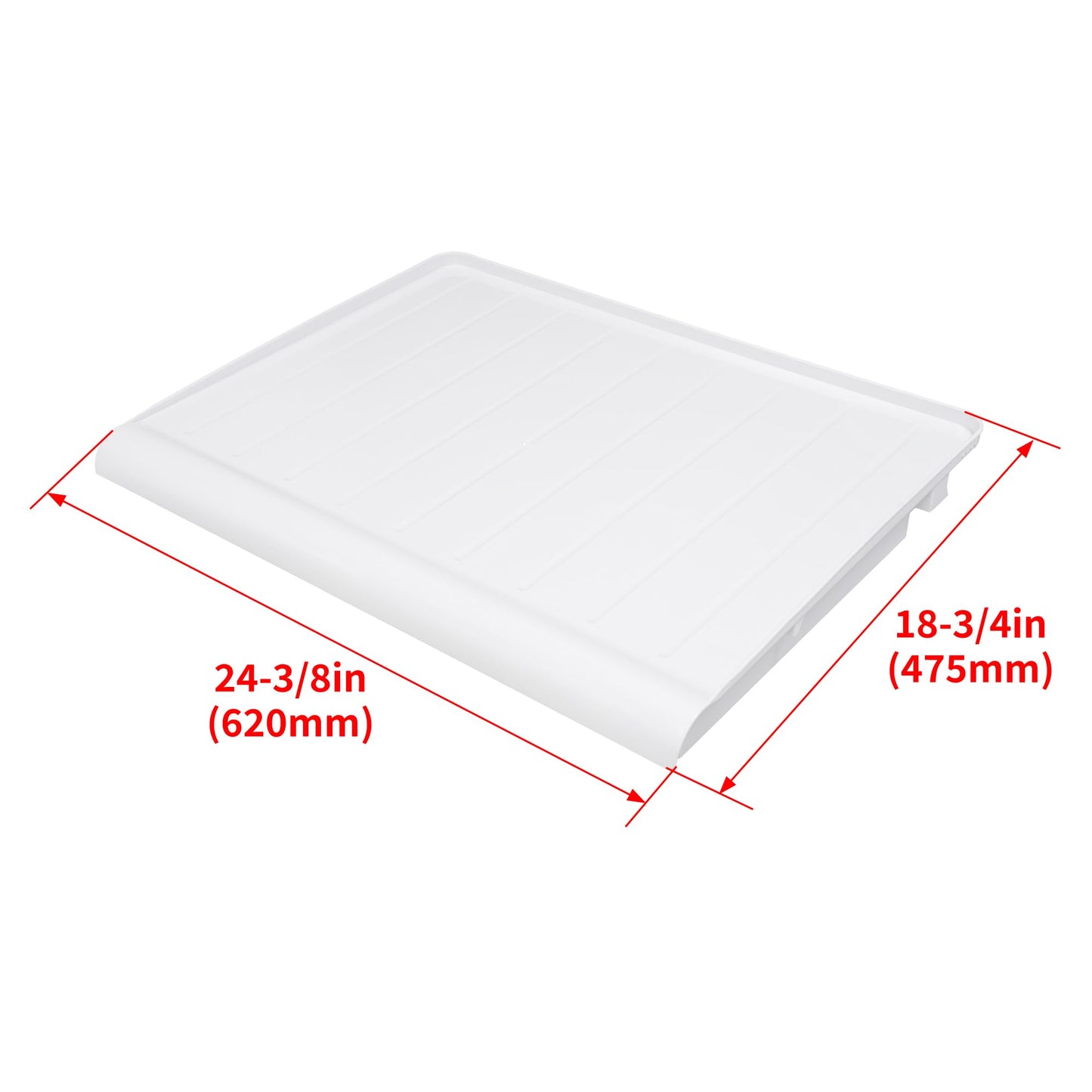 KUAFU WR32X10398 Crisper Pan Cover Compatible with GE Hotpoint RCA Refrigerators that are 14cf 15cf 17cf WR32X1094 PS890565 AP3426095 Vegetable Crisper Drawer Cover Replacement Only White
