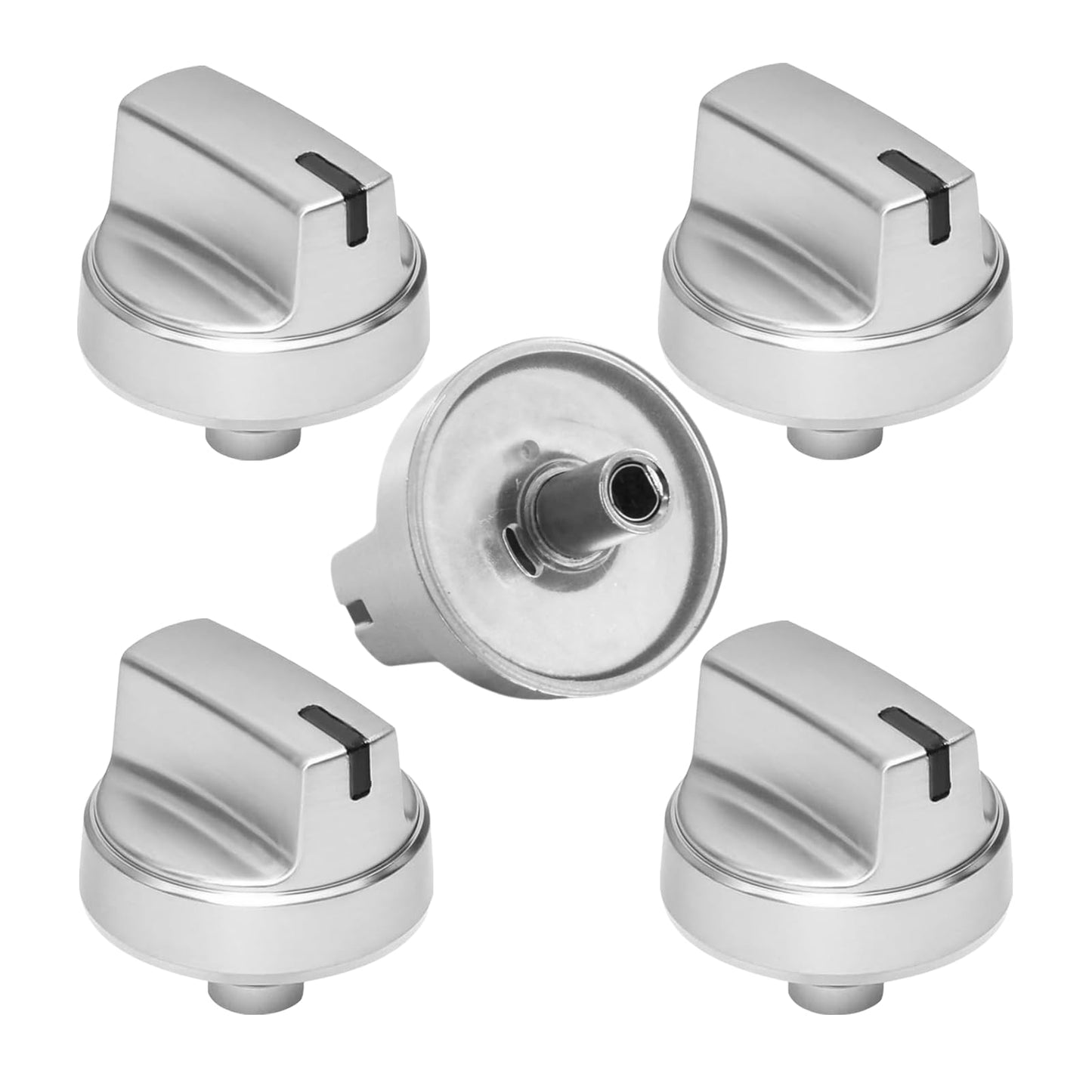 WB03X29315 Knob Compatible with ge Stove Knobs Replacements,Fit Models JGP5030SLSS JGP5036SLSS JGP5030SL1SS JGP5036SL1SS, Cooktop Knobs Replacements Gas Range Oven Surface Burner Control Knob 5Pcs