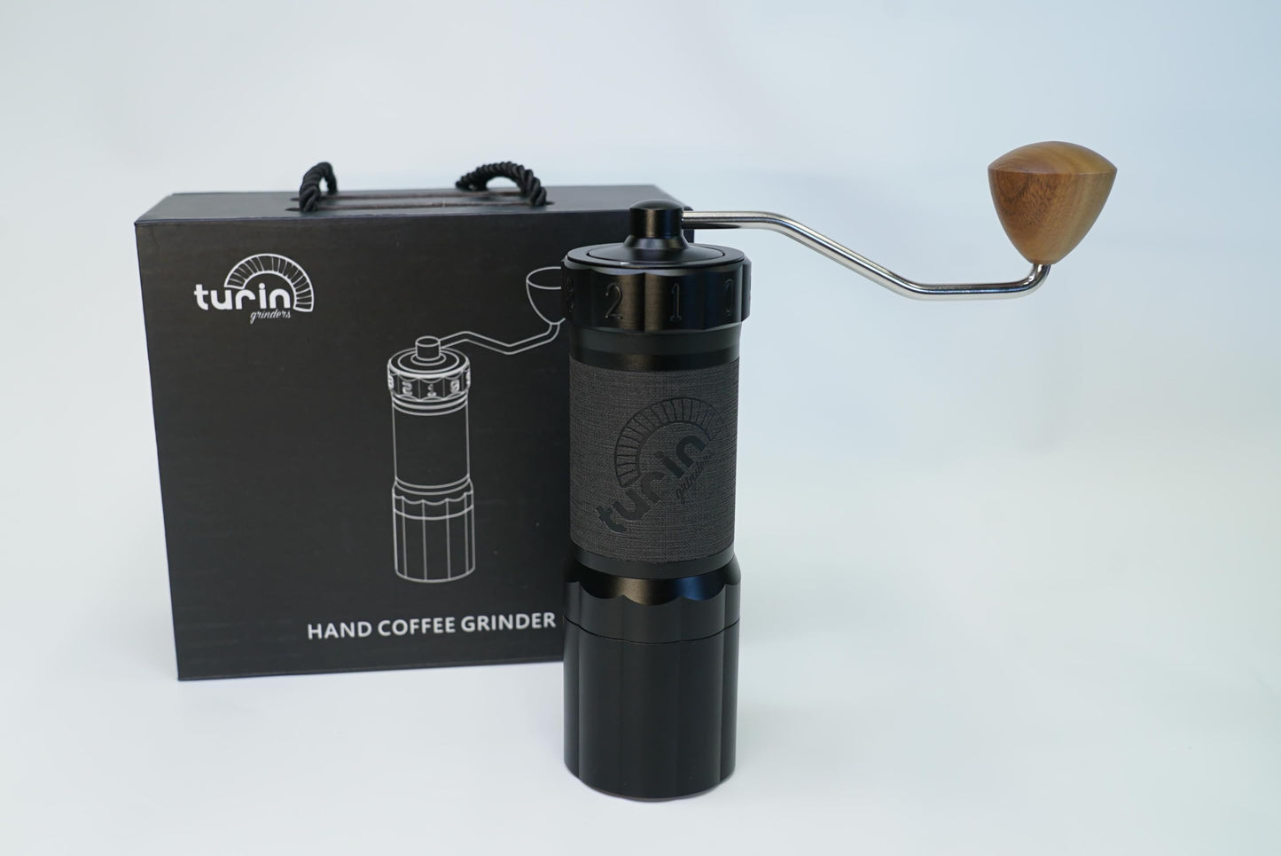 Turin H40 V2 Manual Coffee Grinder – 40mm Stainless Steel Burr, Adjustable for Espresso, Pour Over, French Press, Aluminum Body with Walnut Handle, Magnetic Dosing Cup, 30g Capacity