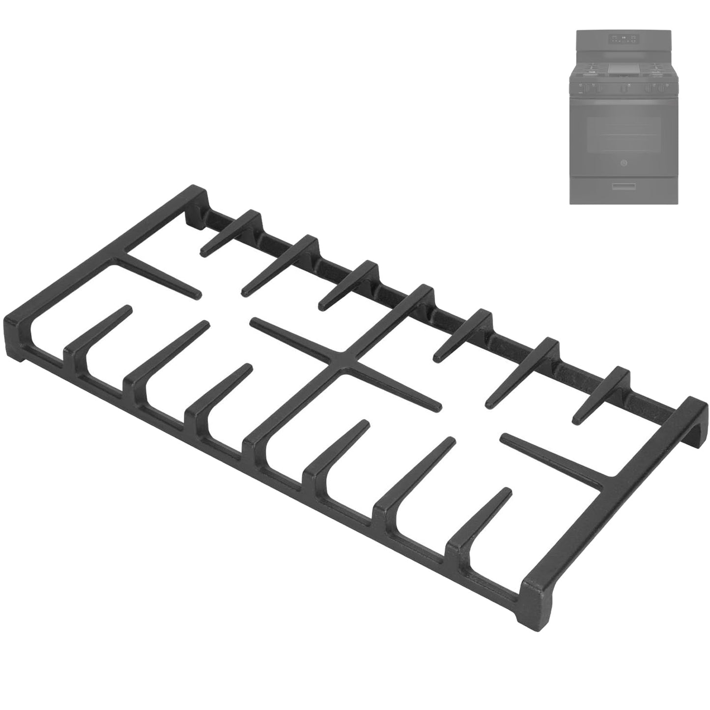 BBQration WB31X27150 Stove Grate Replacement Parts for GE Gas Stove JGBS66REKSS JGBS61RPSS PGB935YPFS, JXGRATE1 WB31X24737 General Electric Gas Range Burner Grate, Stove Surface Top Center Grate