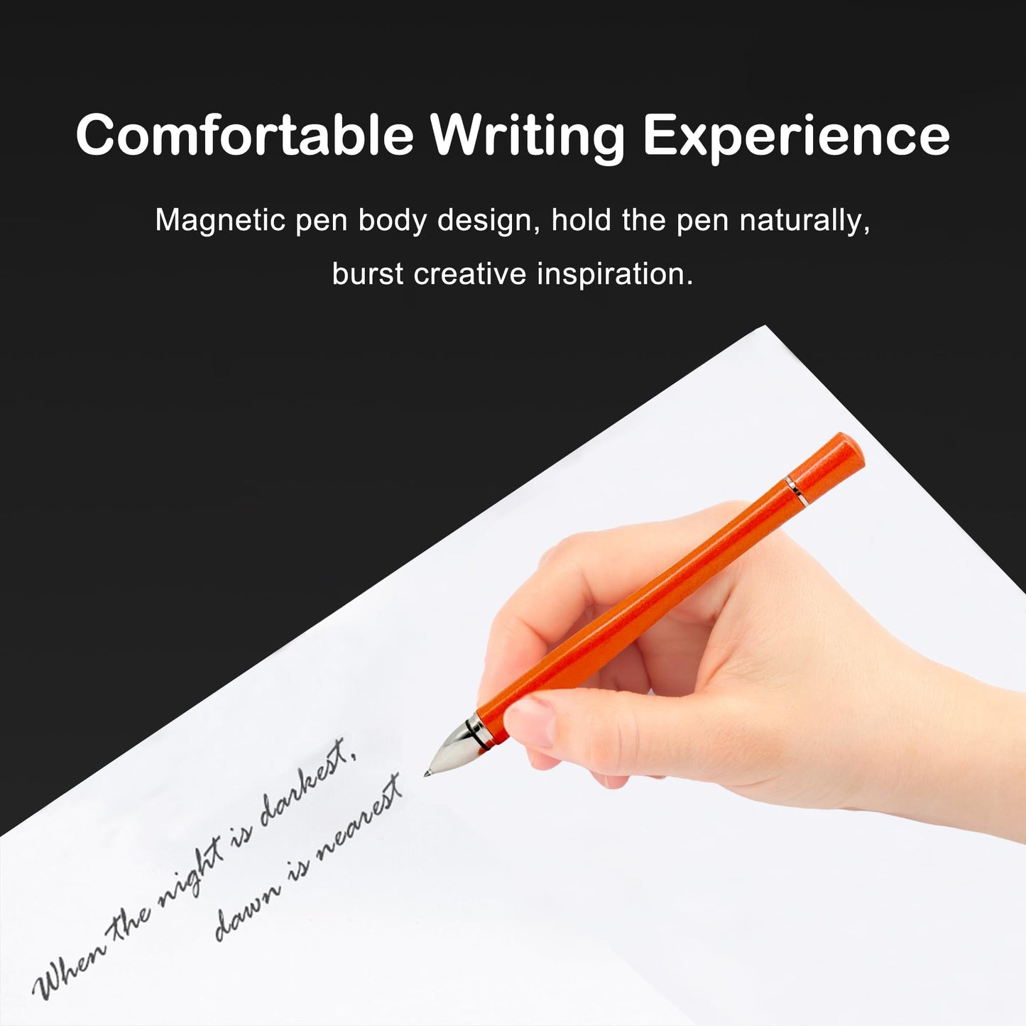 Magnetic Levitating Pen with Docking, Magnetic Floating Ballpoint Pen with 4 Ports, Multifunctional Hover Pen with 1000Mbps Ethernet, 100W Fast Charging, USB 3.0, Standing and Swing Freely Tech Toys