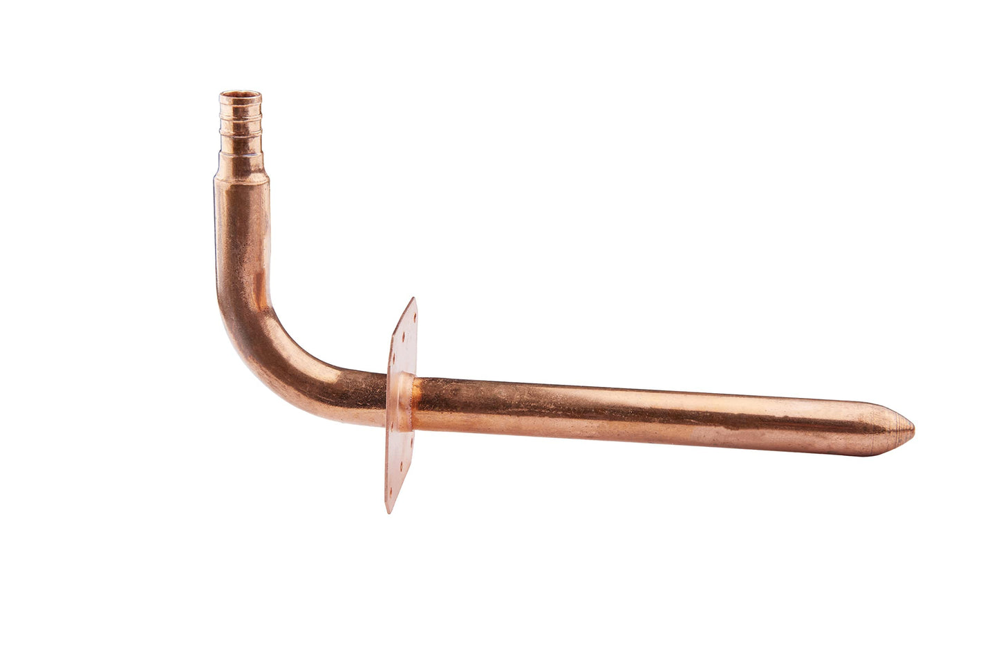 (Pack of 10) EFIELD Barb Crimp Pex Copper Stub Out Elbow with Wall Flange, 1/2"-8 Inch Length,(STUB016)