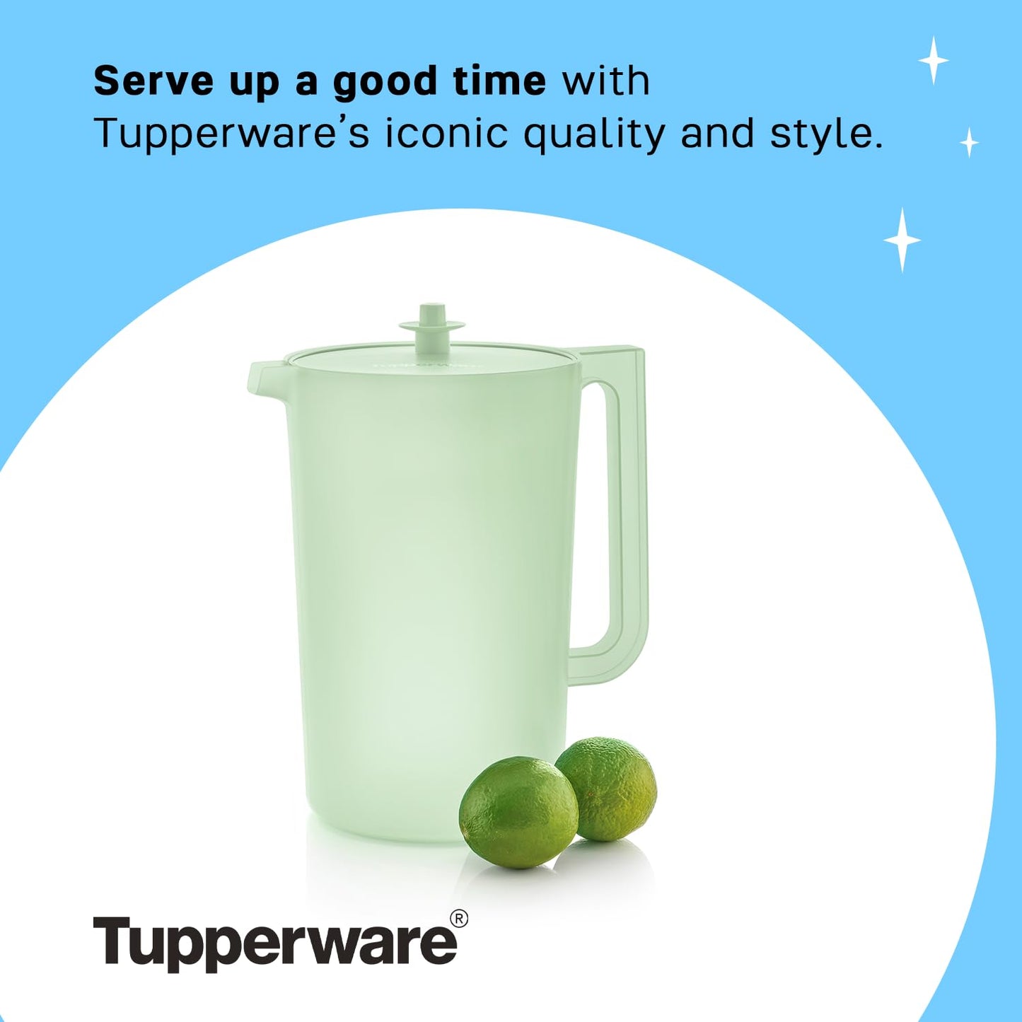 Tupperware Heritage 1 Gallon Pitcher in Mint, Dishwasher Safe and BPA Free