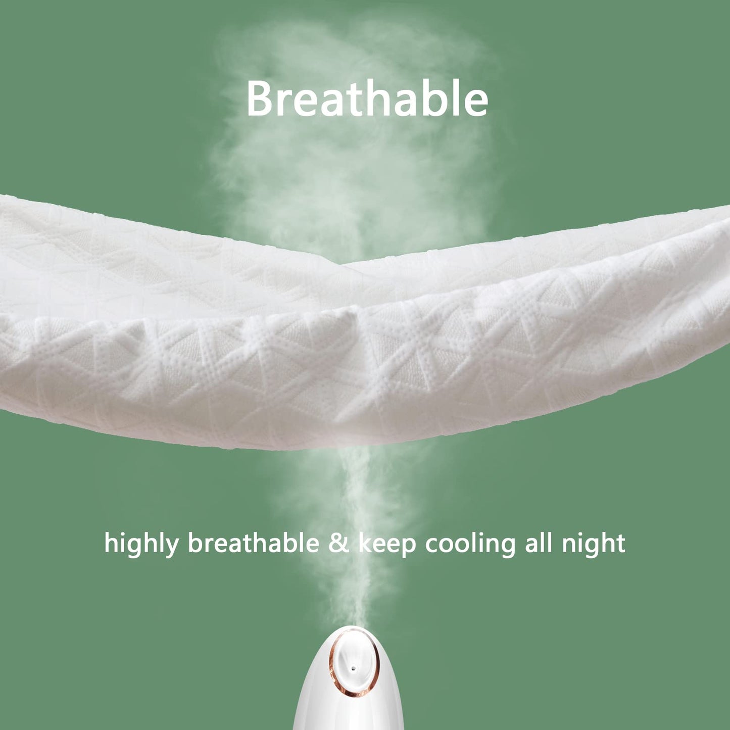 Premium Waterproof Mattress Protector King Size, Breathable Bed Cover 3D Air Fabric Cooling Mattress Pad Cover Smooth Soft Noiseless Washable, 8''-21'' Deep Pocket (White)