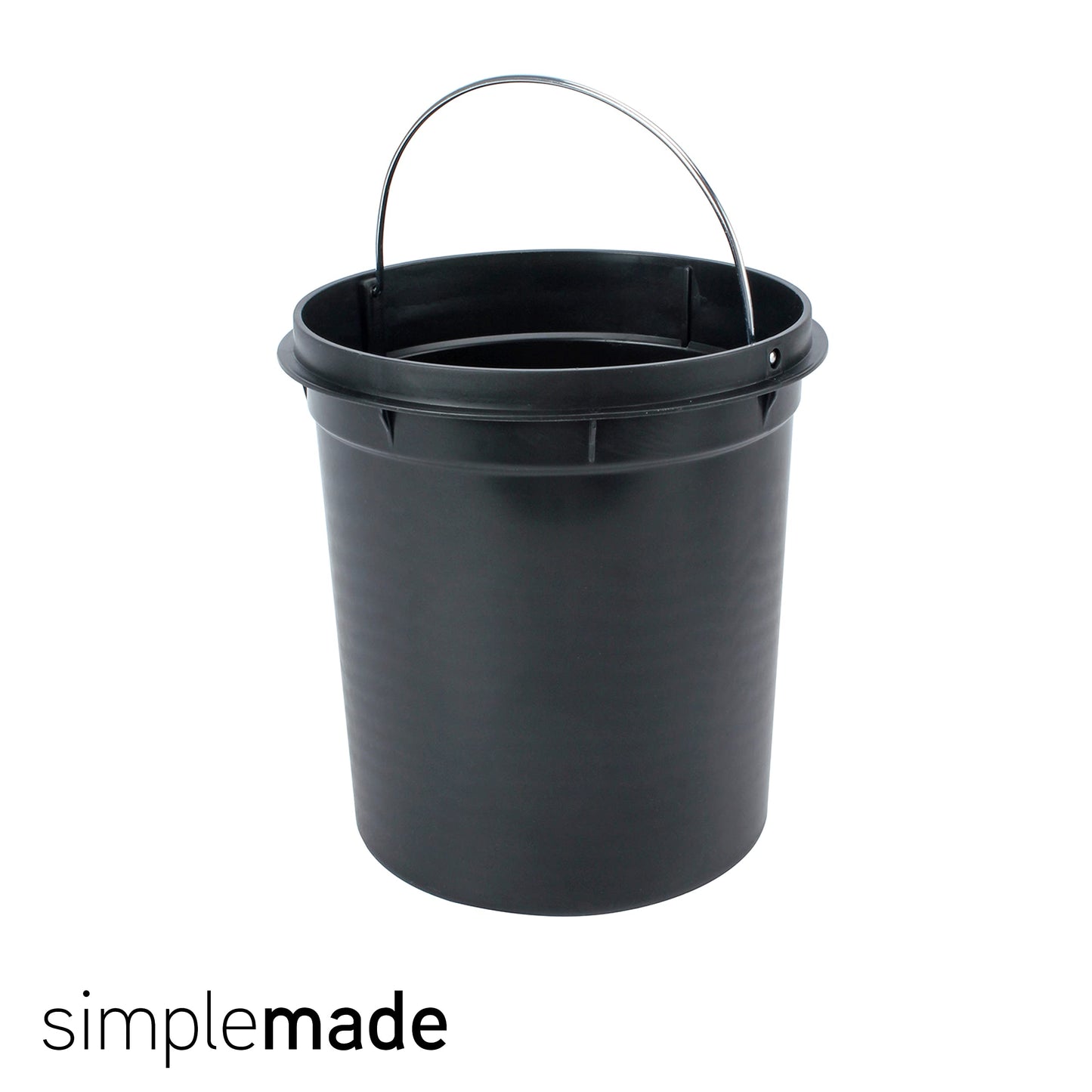 SIMPLEMADE Round Step Trash Can - 5 Liter / 1.3 Gallon - Stainless Steel Bathroom Wastebasket with Lid