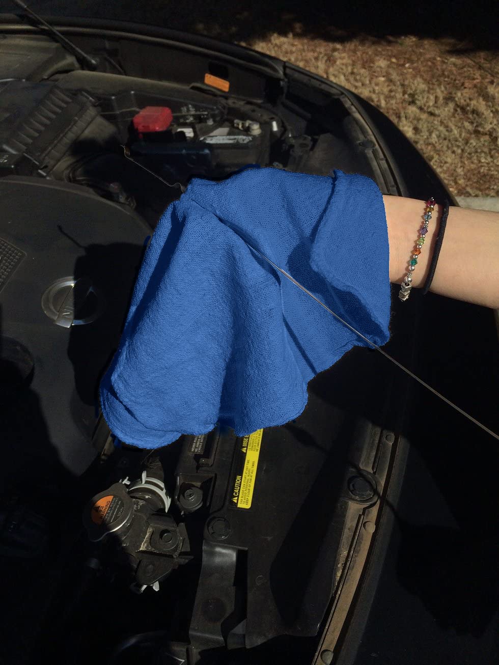 Avalon Towels Cotton Shop Rags – (Pack of 150) Size 12x14 Inches Cleaning Rags – Absorbent Shop Towels and Multipurpose Cleaning Towels for Automobiles, Industries, Garage and Homes (Blue)