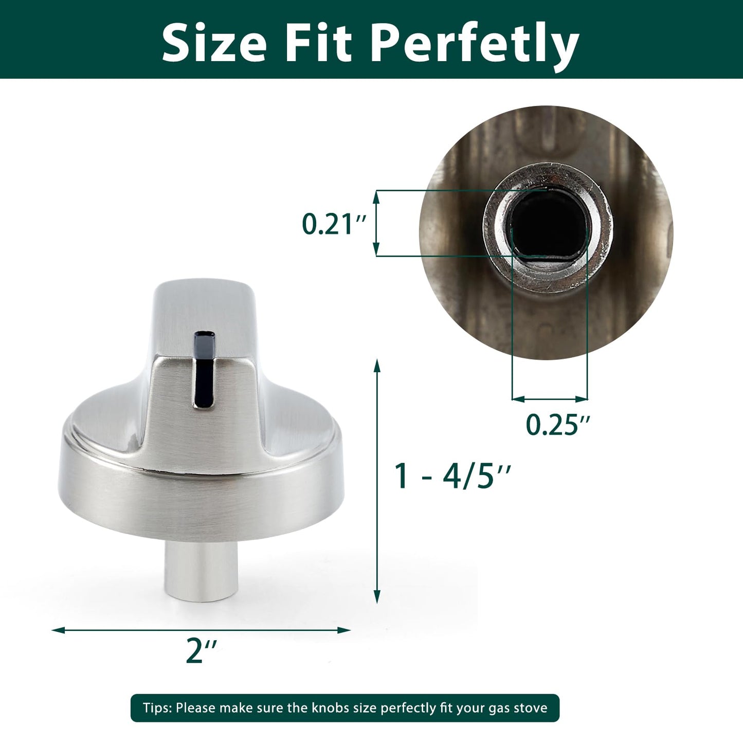 WB03X29354 Stove Knobs Stainless Steel Cooktop Replacement Parts for GE Cooktop Knob PGP7036SLSS Gas Range Oven Profile Knob PGP9030SLSS PGP9036SLSS Burner Control Metal Stove Top Knobs 5 Pcs