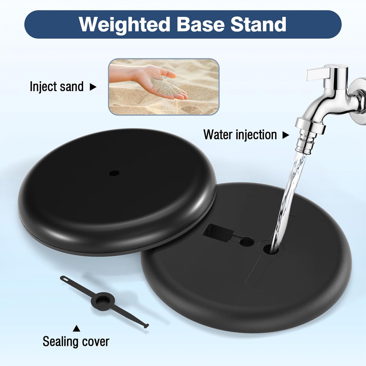 Netuaoo Sign Stand Sign Holder Stand Sign Stands for Display 8.5 x 11 Inches Pedestal Sign Holder 360° Rotation Adjustable Signage Stand for Business Exhibition, Restaurant, Supermarket (Black)
