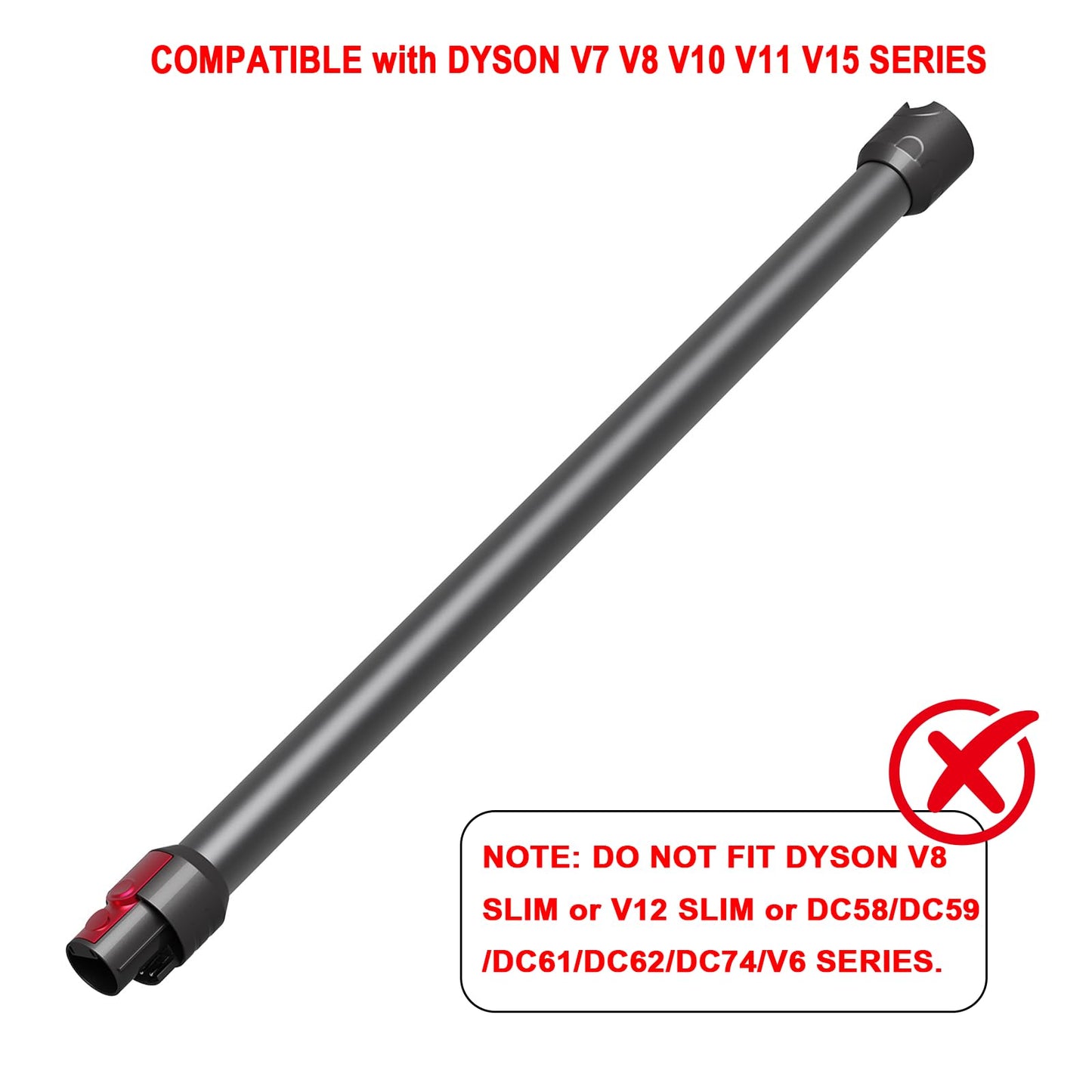 Defurry Replacement Accessories Quick Release Wand for Dyson V7 V8 V10 V11 and V15 Models (Iron).