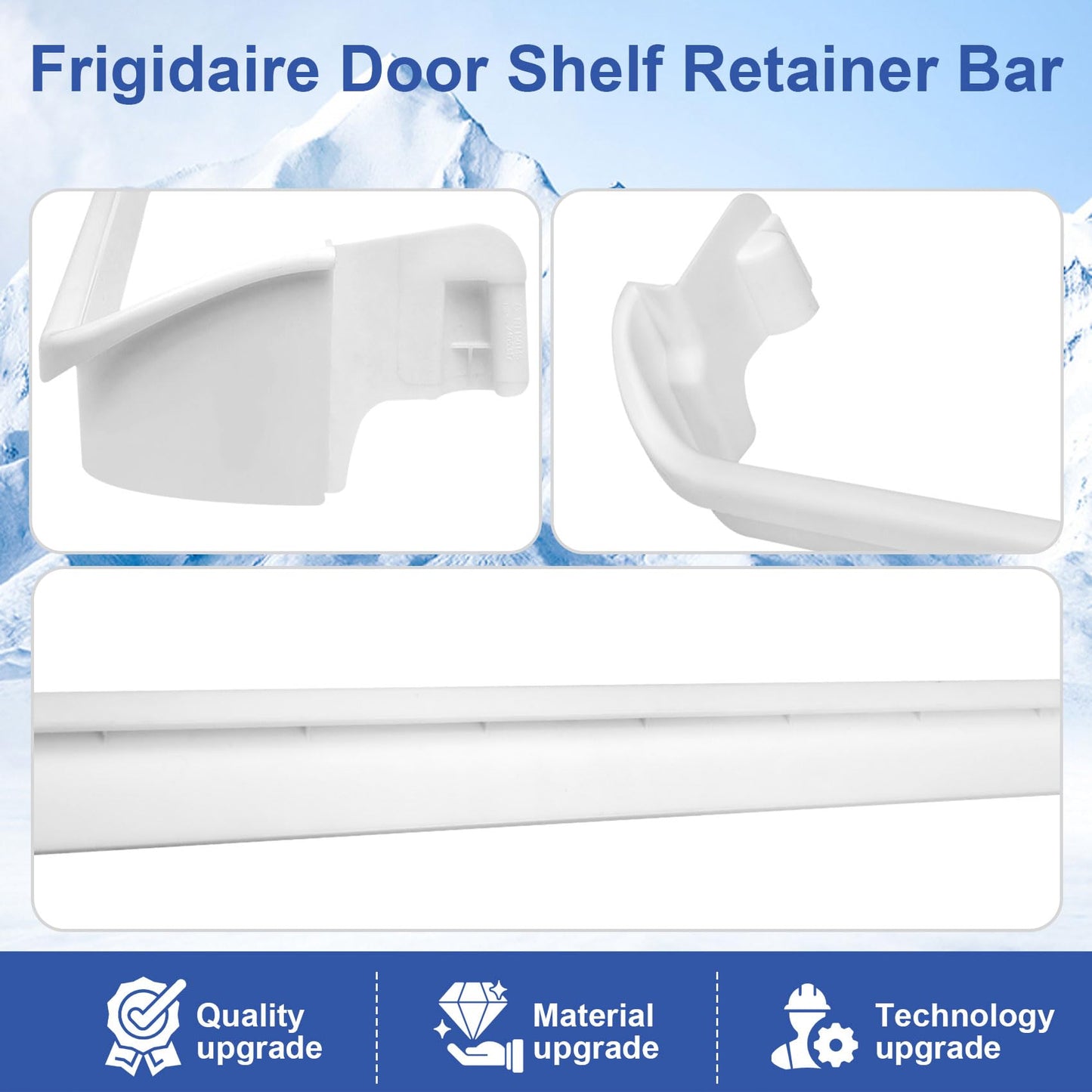 240534701 x1 & 240534901 x2 Refrigerator Door Shelf Retainer Bar Compatible with frigidaire ken-more Door Shelf Replacement Refrigerator Parts Replaces AP3214631 PS734936 948952 AP3214630 PS734935