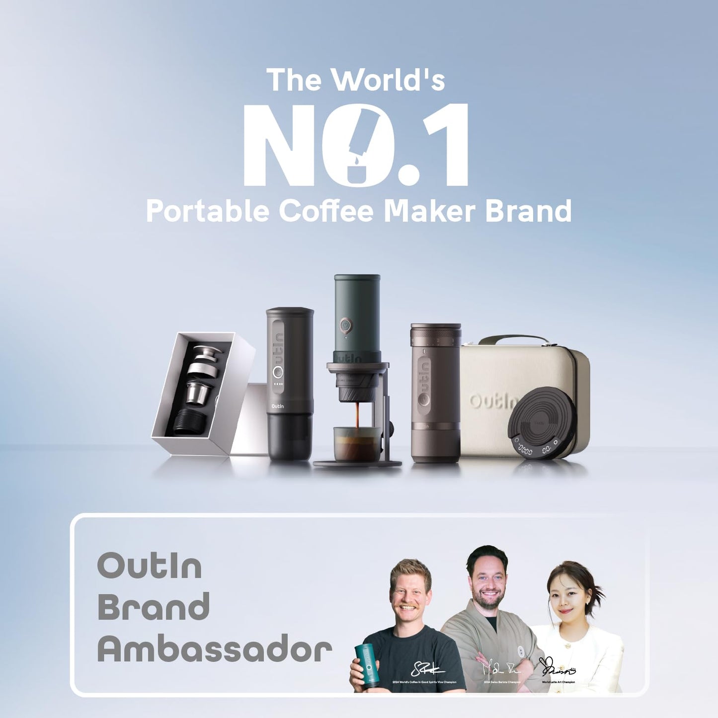OutIn Nano Portable Electric Espresso Machine Carrying Bag, Waterproof Sturdy EVA Electronic Coffee Maker Storage Case Hand Hold Belt, Travelling, Office, Camping