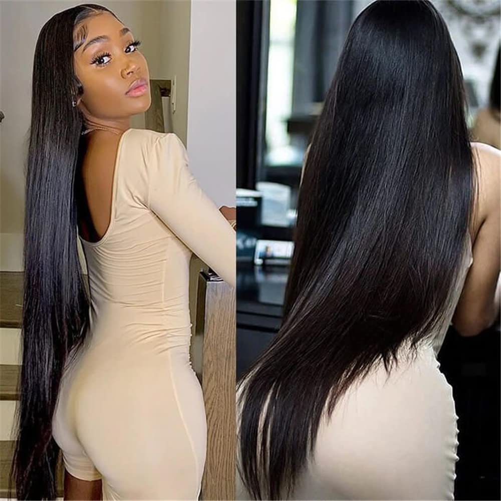 12A Straight Bundles Human Hair (22 24 26 28 Inches, Straight 4 Bundles) 100% Unprocessed Brazilian Virgin Straight Human Hair Bundles Natural Color Raw Hair