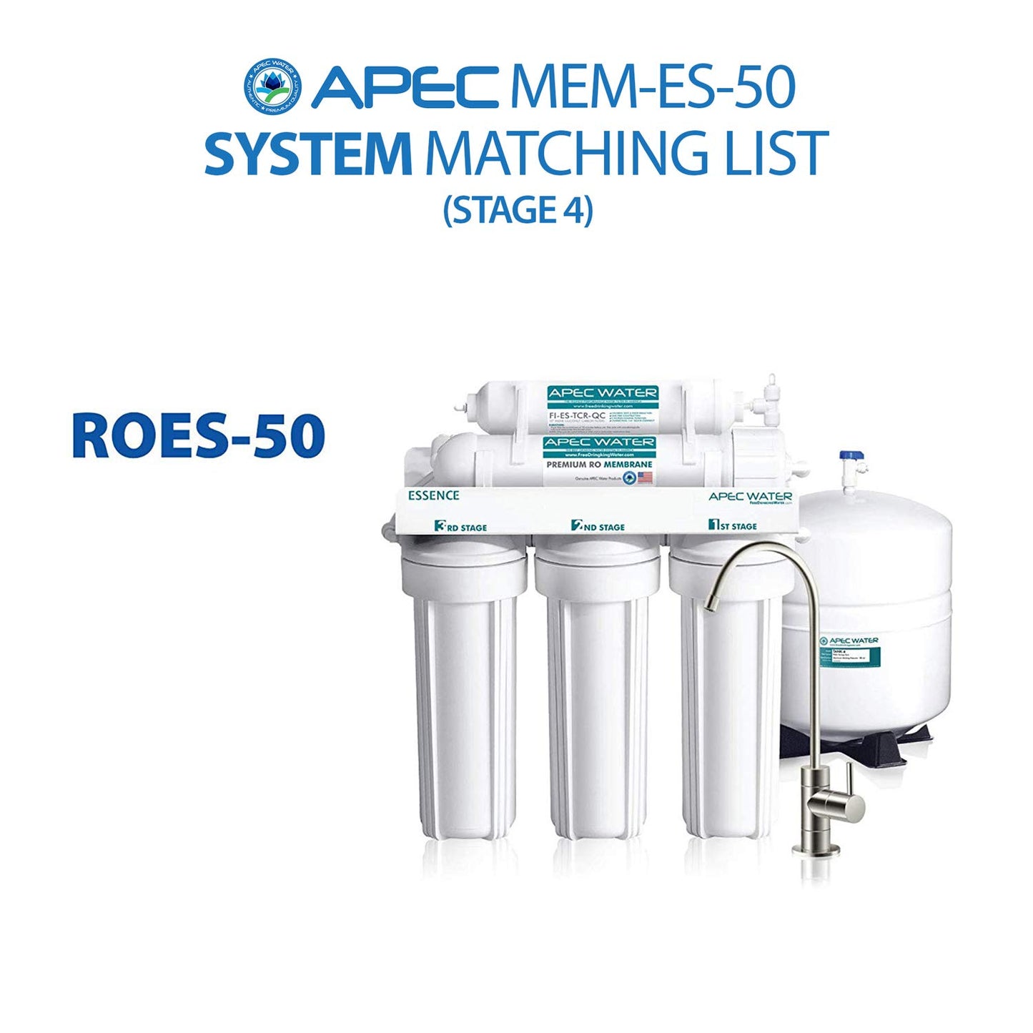APEC Water Systems MEM-ES-50 50 GPD Membrane Replacement Filter For Reverse Osmosis System