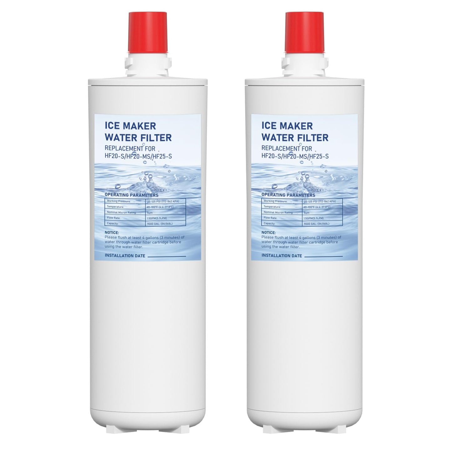 HF20-S HF20-MS HF25-S Water Filter Replacement Compatible with 3M High Flow Series Cartridge HF20-S, 5615103/HF20-MS, 5615109/HF25-S,5615203, Water Filtration System 2 Pack