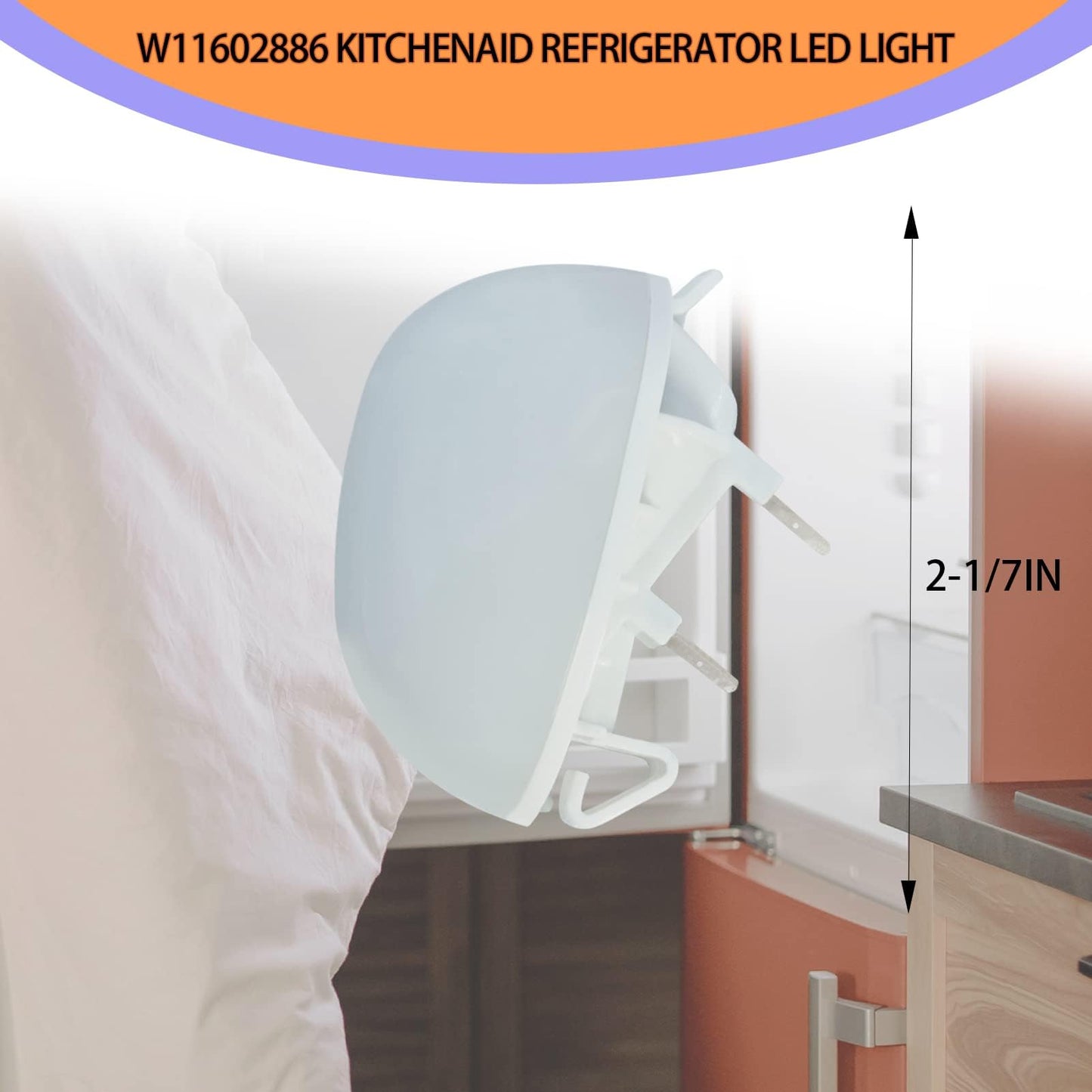 Parzuozenney W11251749 W11602886 W11449273*2 Freezer Light Bulb Refrigerator Fridge LED Light Replacement W11520324 W11468934 AP6986570 W11549780 Light 2 Year QA