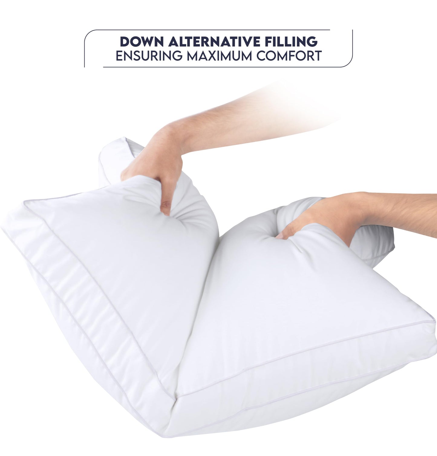 Utopia Bedding Bed Pillows for Sleeping Queen Size (White), Set of 4, Soft & Fluffy Pillow with Down Alternative Filling, Cooling, Hotel Quality, Gusseted Pillow for Back, Stomach or Side Sleepers