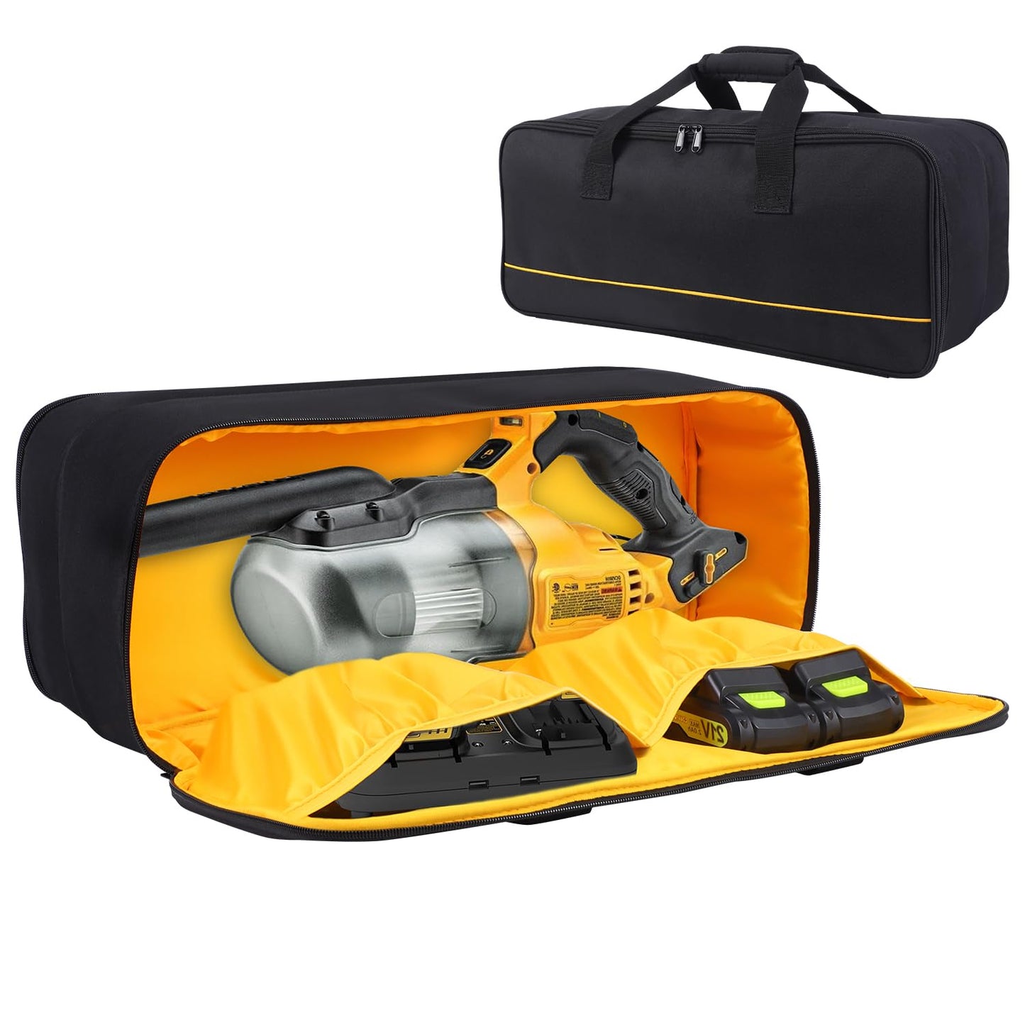 ZIORS Storage Bag Compatible with DEWALT 20V Handheld Vacuum Cordless DCV501HB,Carry Case for Car Handheld Vacuum,Large Capacity Travel Case for Accessories,Bag Only