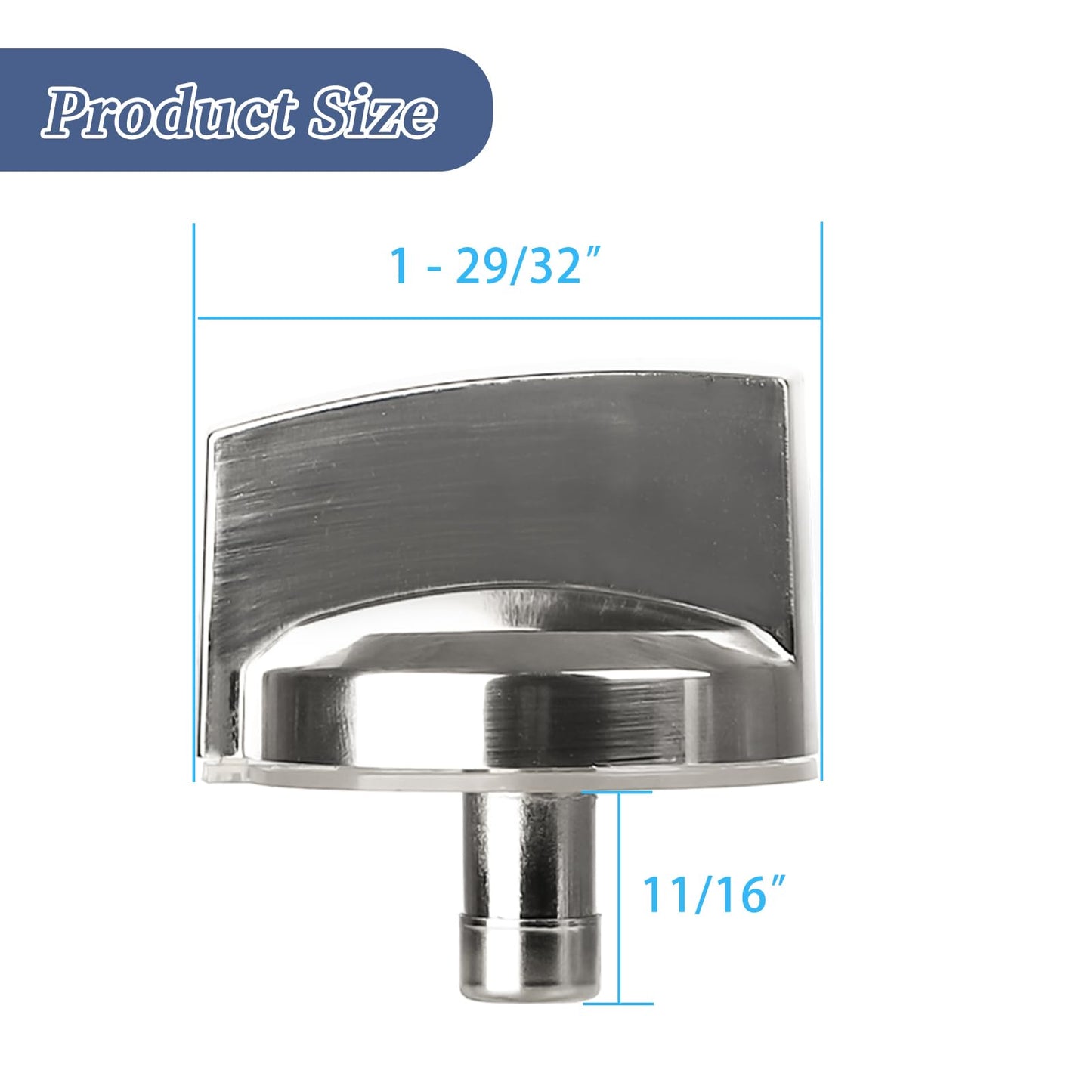 WB03X25796 Gas Cooktop Knob Compatible with ge Profile Stove Knobs, Fits PGP953SET1SS PGP986SET1SS PGP959SET1SS PGP976SET2SS - Replaces AP5986232 PS11721433 4362262 WB03T10326 Burner Range Knob - 5PCS