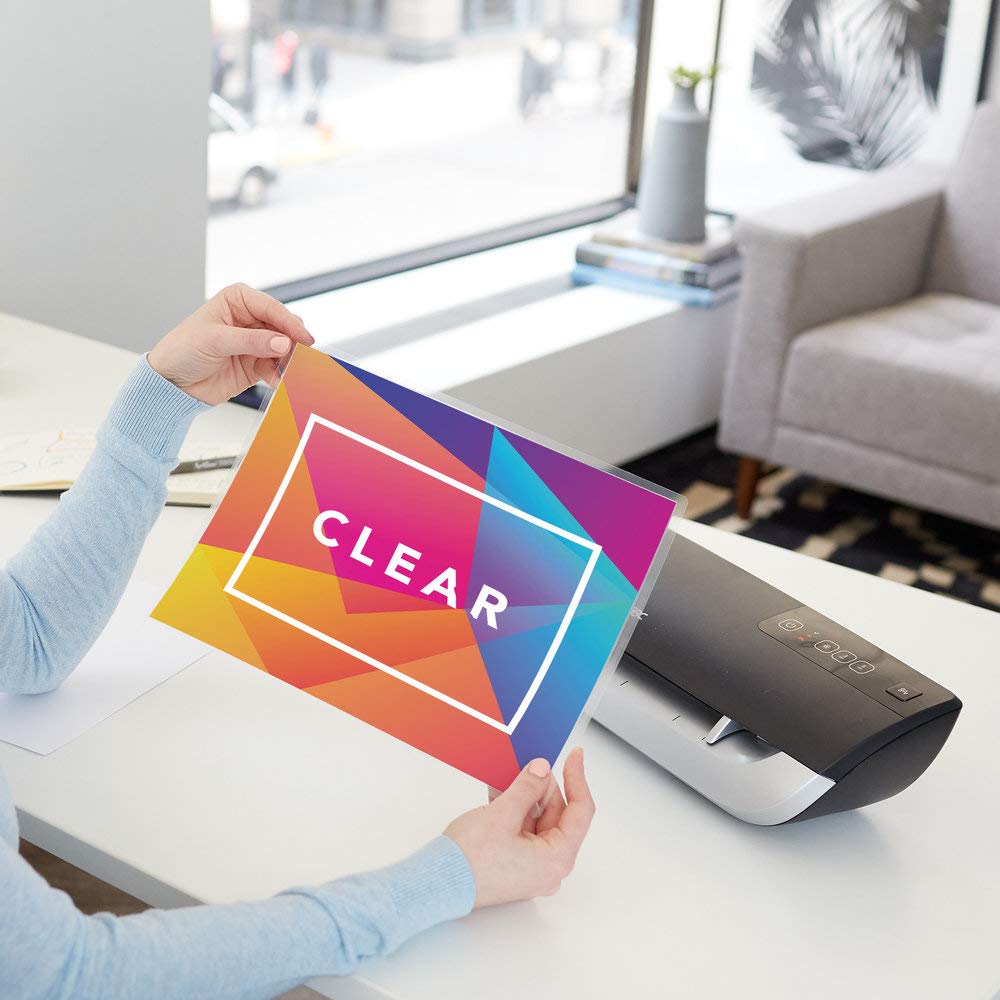 GBC Lamination Sheets, Thermal Laminating Pouches, Letter Size, 5 Mil, HeatSeal Crystal Clear, 100 Pack (3200403)