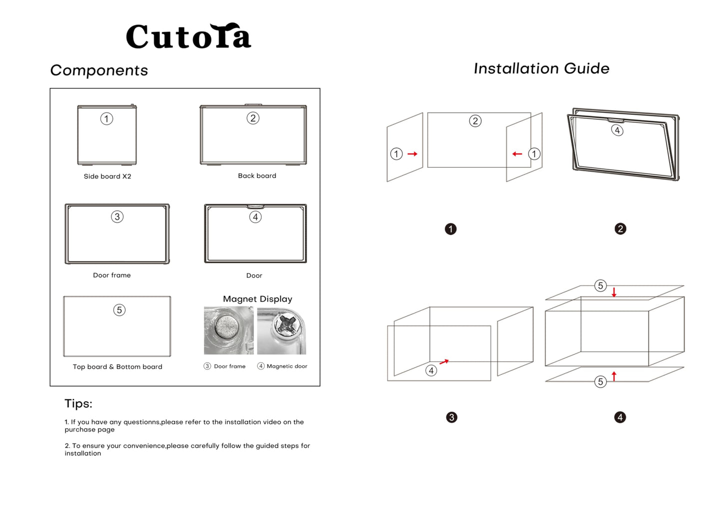 Cutora Extra Large 17.7"X13"X13" Clear Acrylic Organizer Box Display Case, Plastic Holder with Magnetic Door for Figures, Books, Handbags, Purses, Boots(1 Pack)