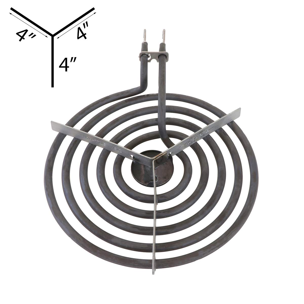 KITCHEN BASICS 101 MP22YA Electric Range Burner Coil Set Replacement for Whirlpool KitchenAid Maytag - Includes 2 8-Inch MP21YA and 2 6-Inch MP15YA Burners with 4 Ceramic Plug-in Terminal Blocks