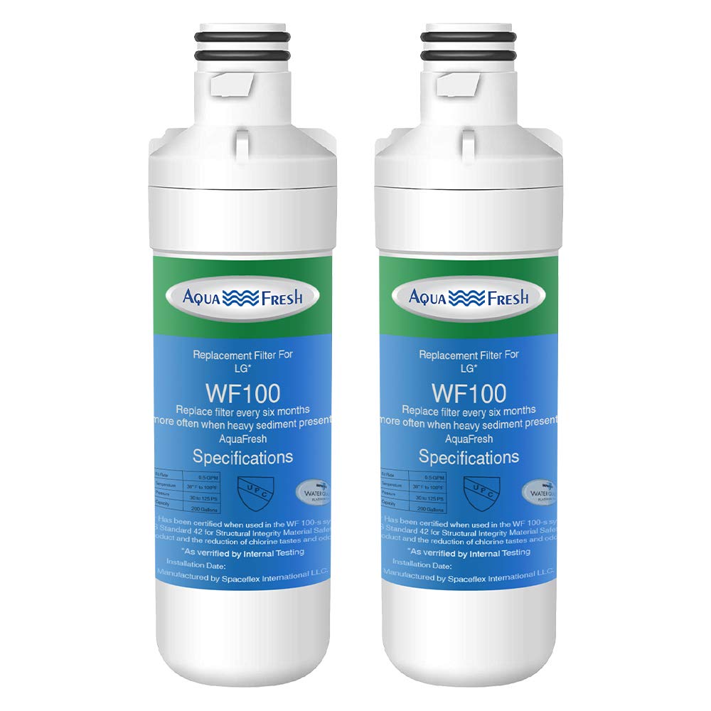 Aqua Fresh LG LT1000P Refrigerator Water Filter, Replacement for LG LT1000P, LT1000PC, LT1000PCS, ADQ74793501, ADQ74793502, 9980, LMXS28626S, LMXC23796S (2 Pack)