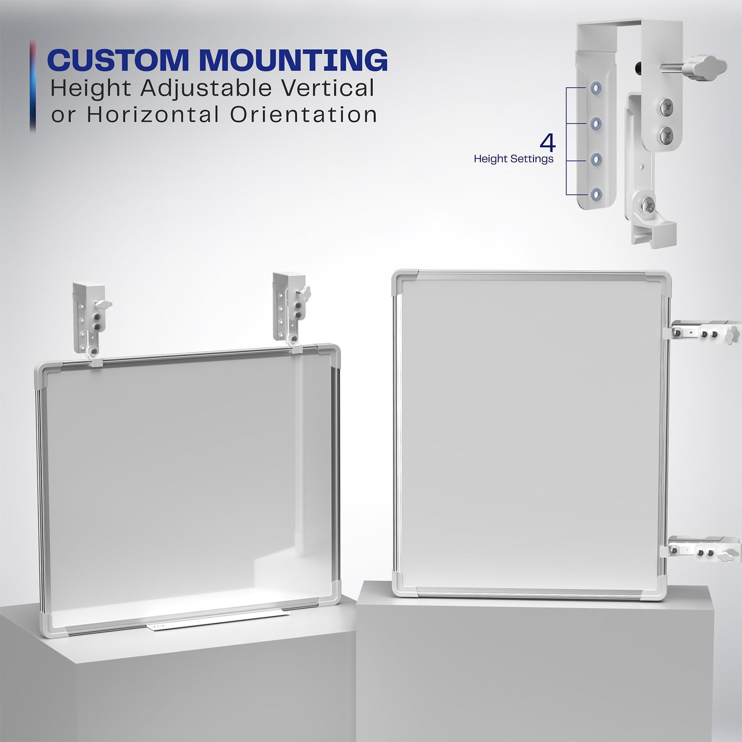 VIVO 24 x 20 inch Whiteboard with Metal Hook Mounting System for Door and Cubicle Wall Hanging, Dry Erase Board for Dorm, Home, or Office, PP-WB02