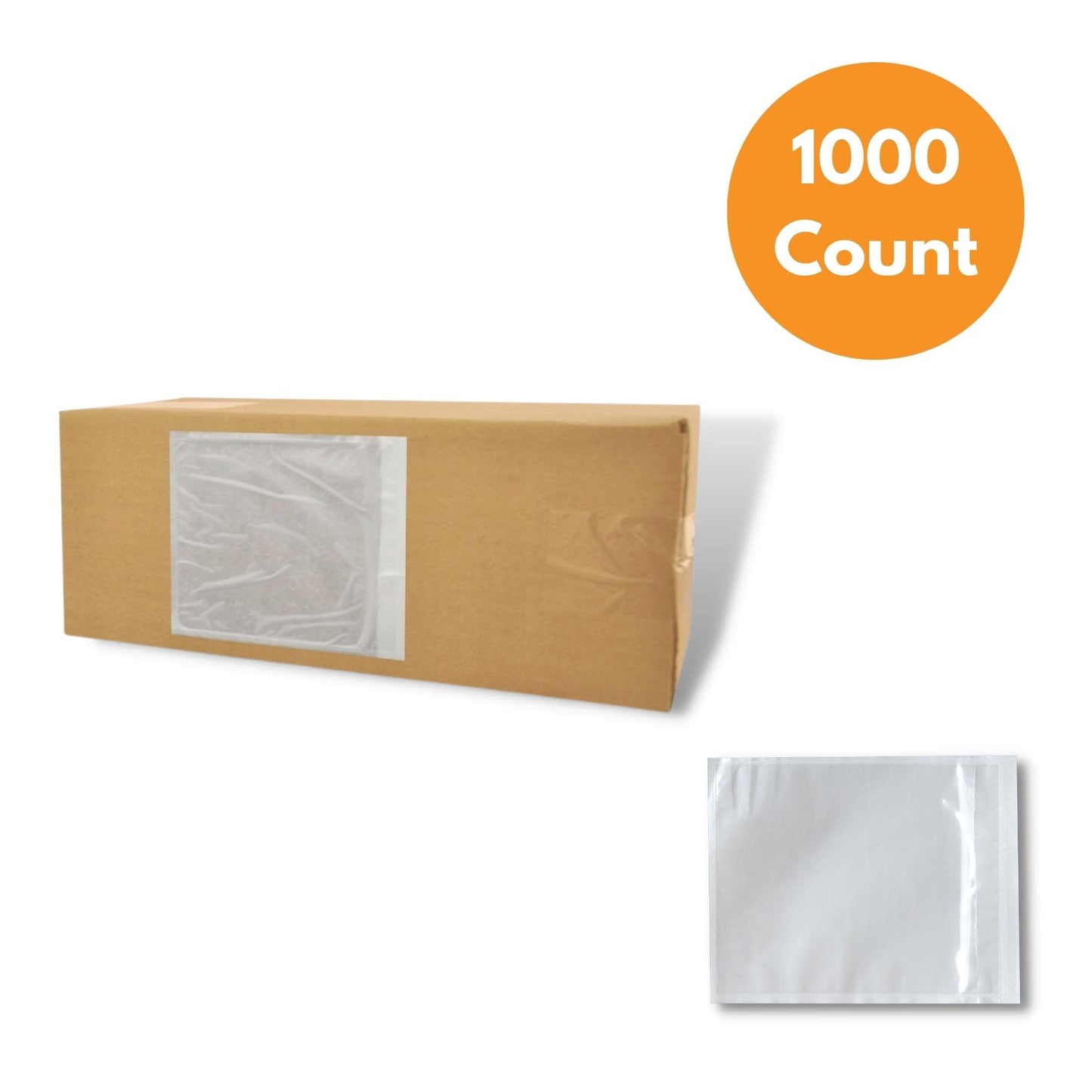 4.5" x 5.5" Clear Packing List Back Side Loading Plain Face Envelopes Pouches (1000 Pcs) Self-Adhesive Packing List Envelopes Pouch for Packing Slips Invoice Label